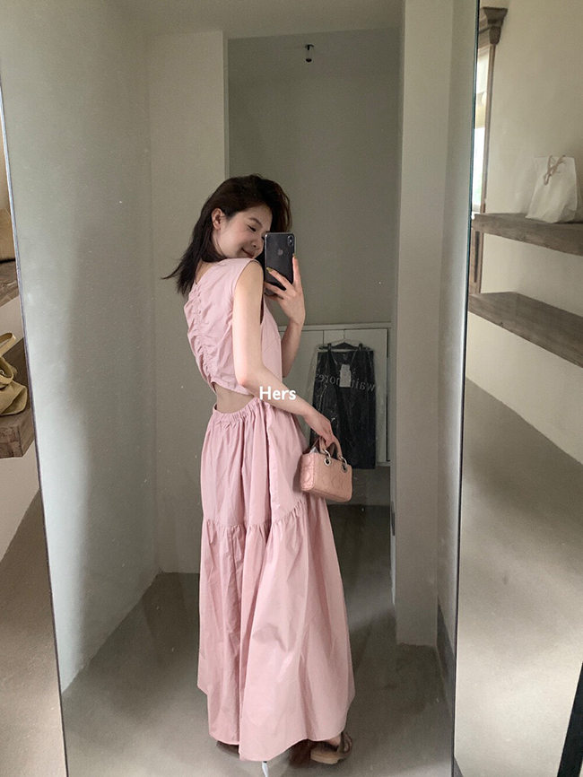 仙度爆表長洋裝-現貨粉色