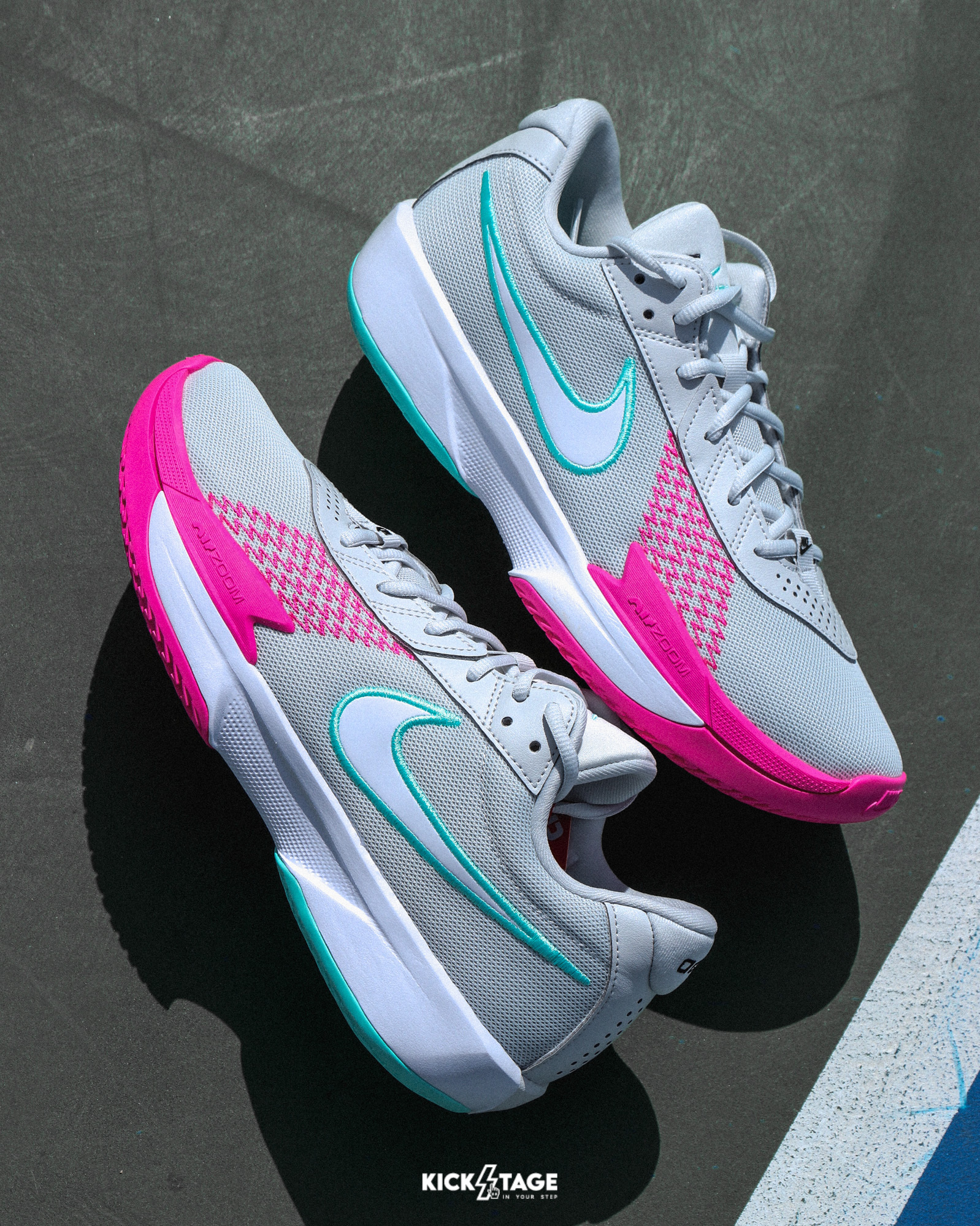 男鞋 NIKE G.T. CUT ACADEMY EP 灰粉綠 緩震 實戰 籃球鞋【FB2598-012】GTCUT