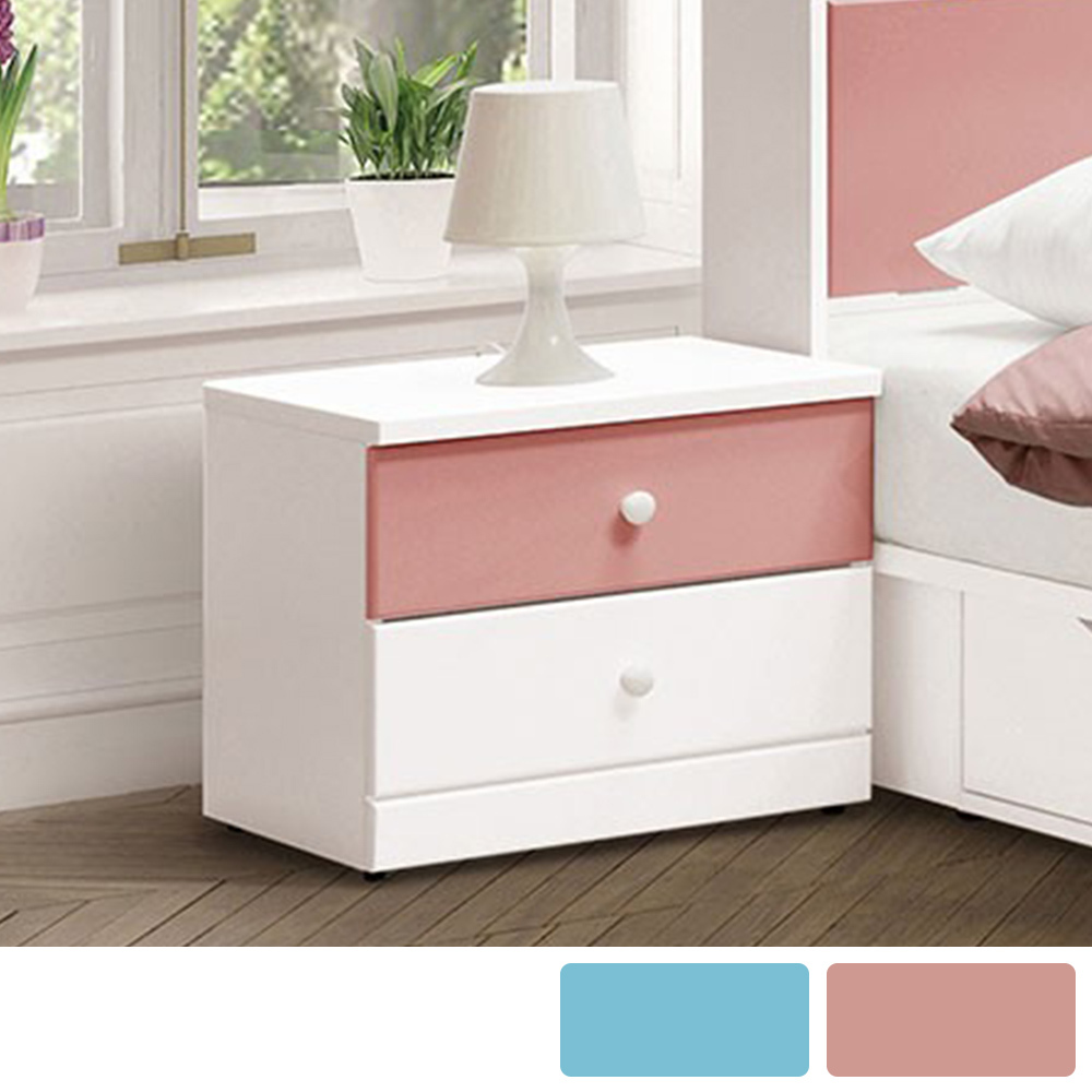 尼可1.7尺床頭櫃/二抽收納櫃/置物櫃(兩色可選)