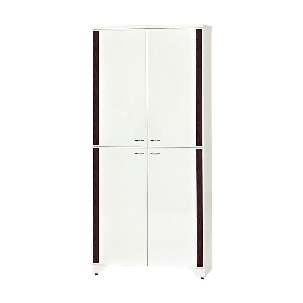 南亞塑鋼-3尺直飾造型四開門防水塑鋼高鞋櫃