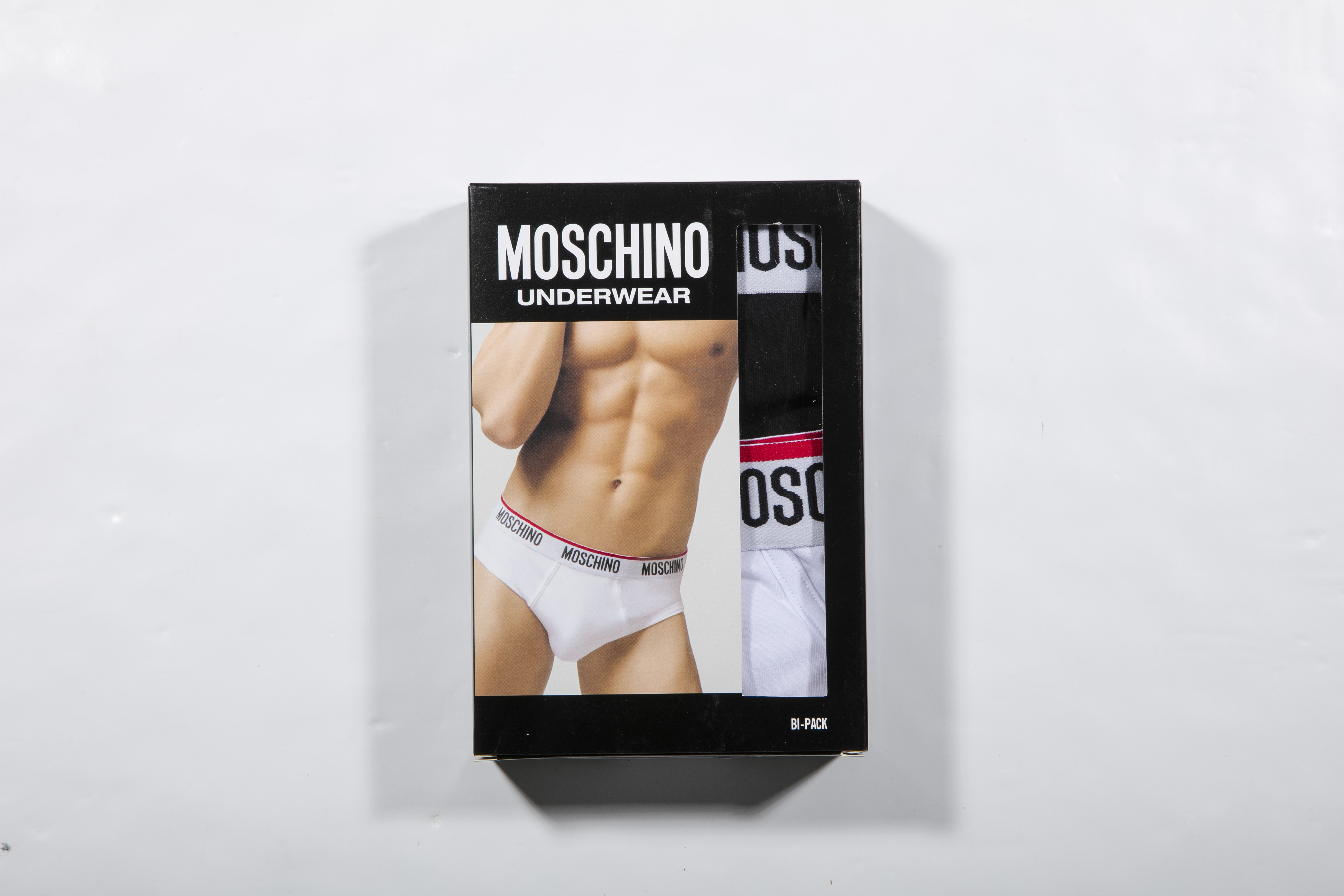 Moschino - Men's Jersey Stretch Brief  (2-Pack) Black-White