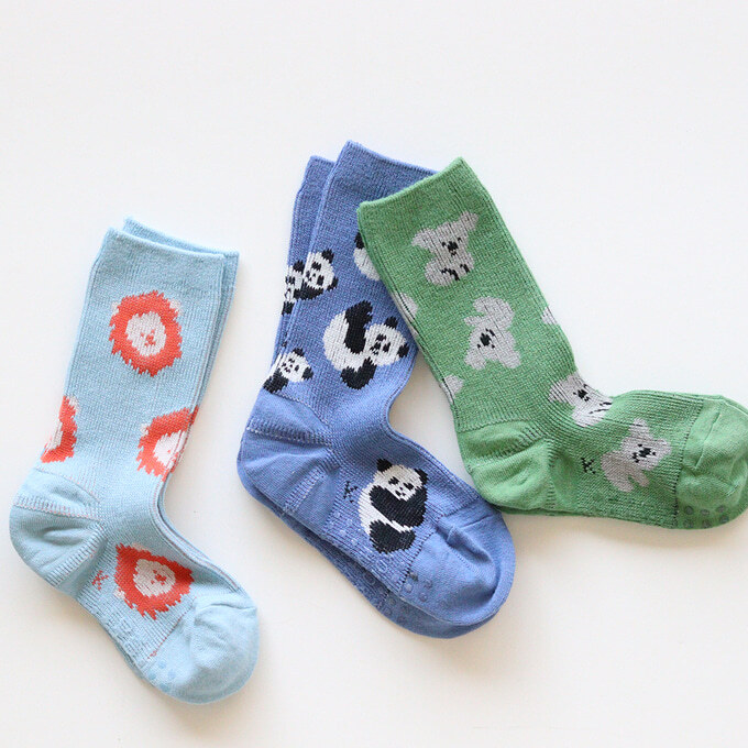 滾滾動物園襪襪3入組