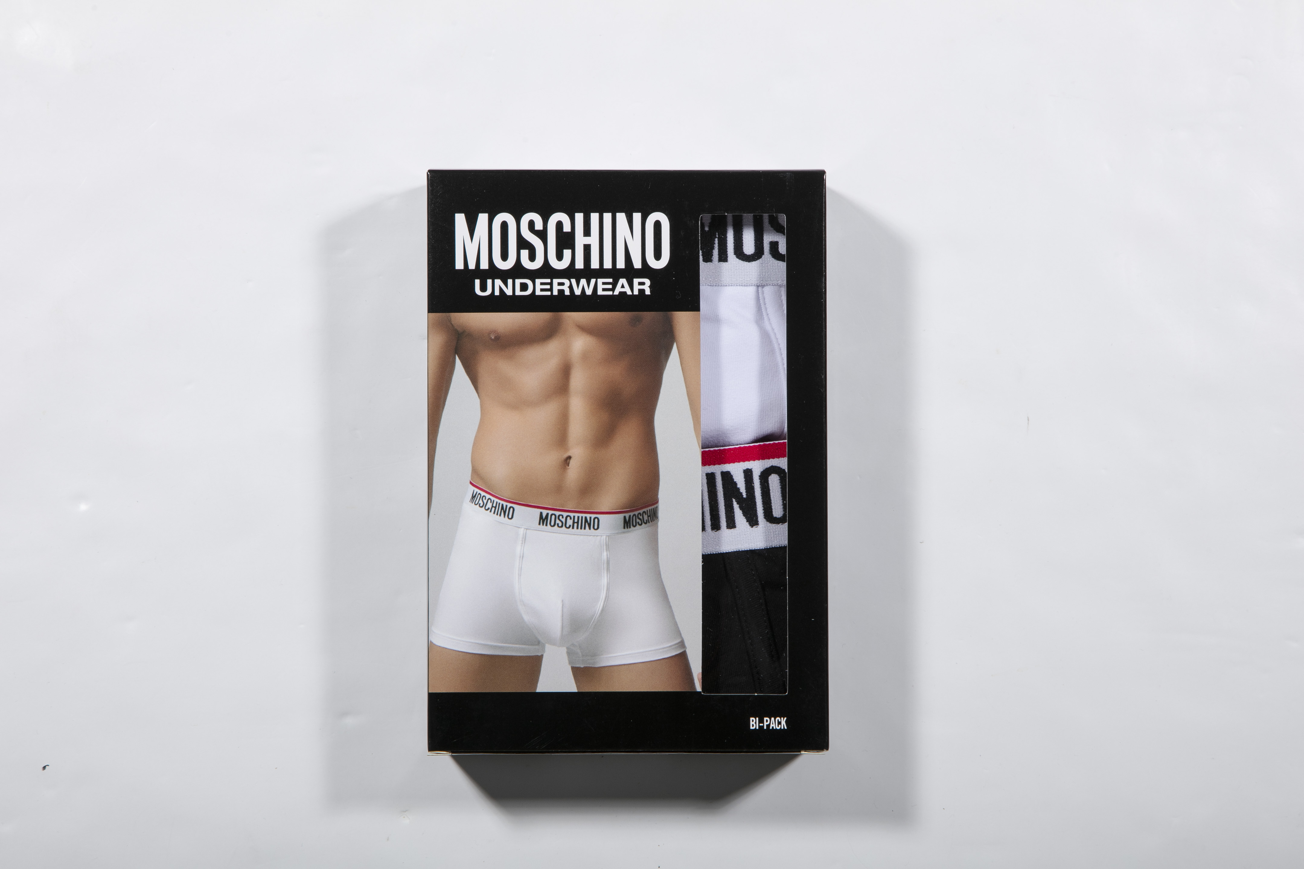 Moschino - Men's Jersey Stretch Trunk (2-Pack) Black-White