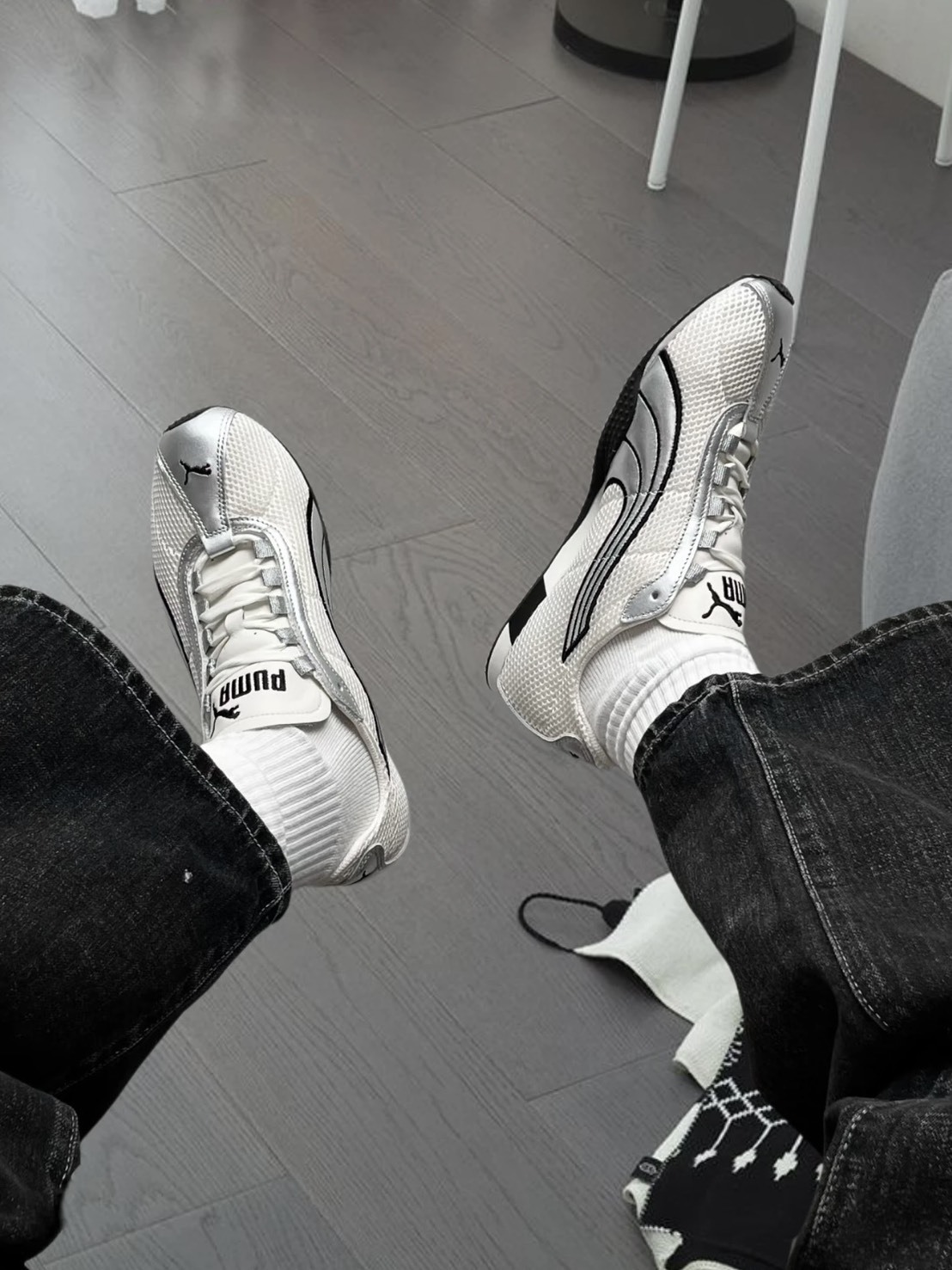 【美品】PUMA H-STREET OG アイボリー×シルバー PUMA H-STREET OG FROSTED IVORY-PUMA SILVER（プーマ エイチ