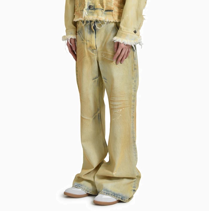 EGONLAB 2025 SAMY DENIM PANT / YELLOW DIRTY - PRE ORDER ITEM (預訂中)