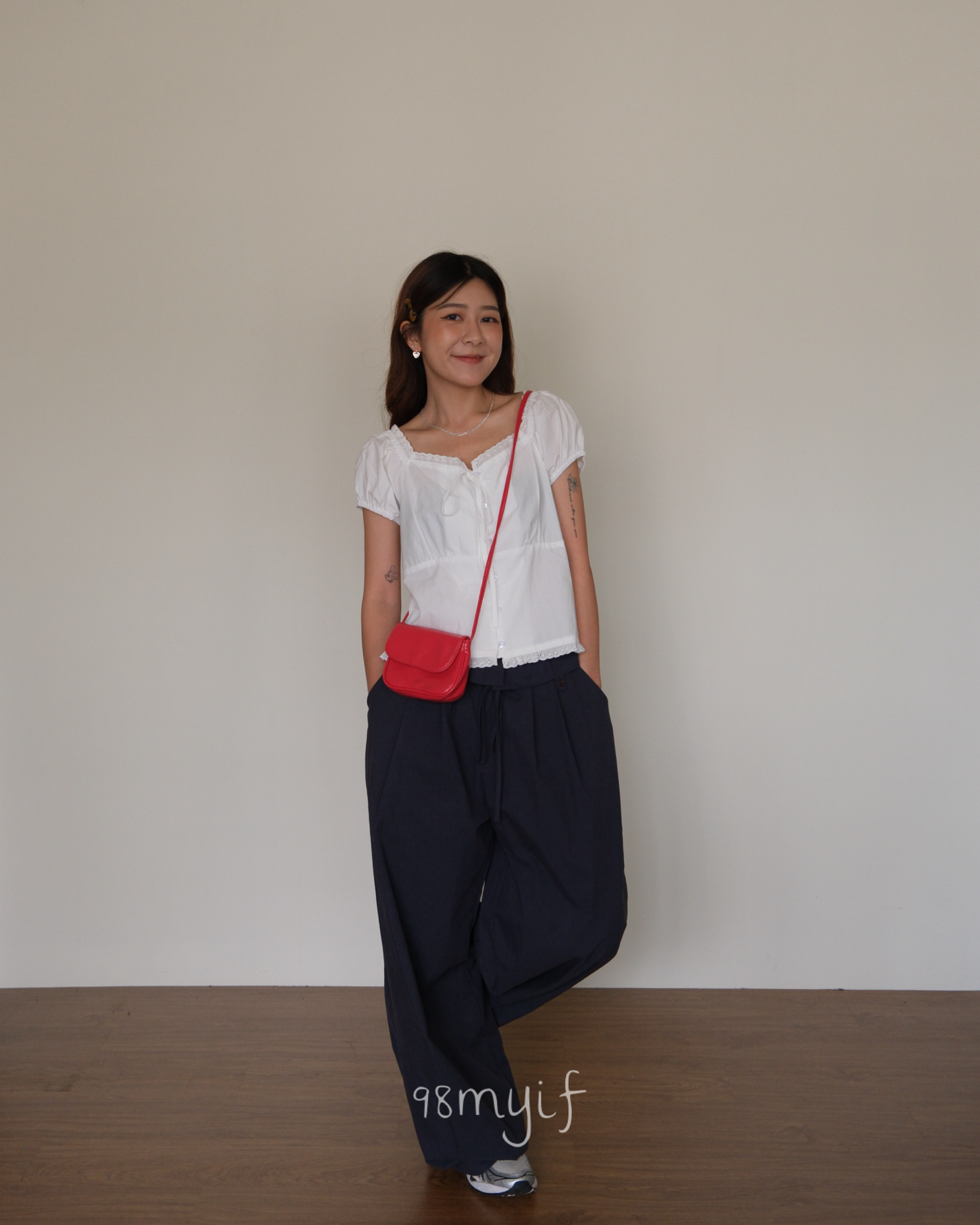 D17 甜甜女孩 愛心扣 短袖