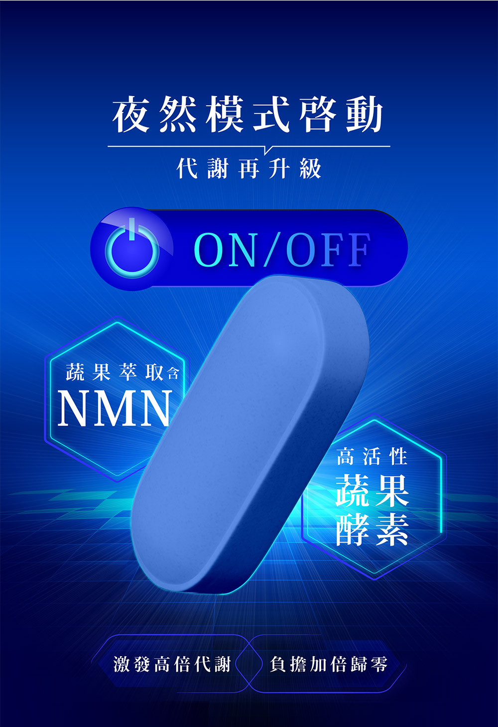 Simply新普利 煥活代謝夜酵素NMN 30錠/盒 (15日)