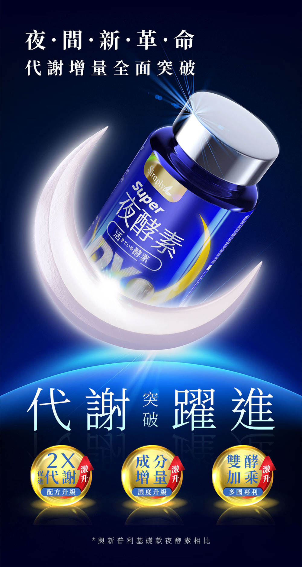 Simply新普利 Super超級夜酵素DX 30粒(15日)