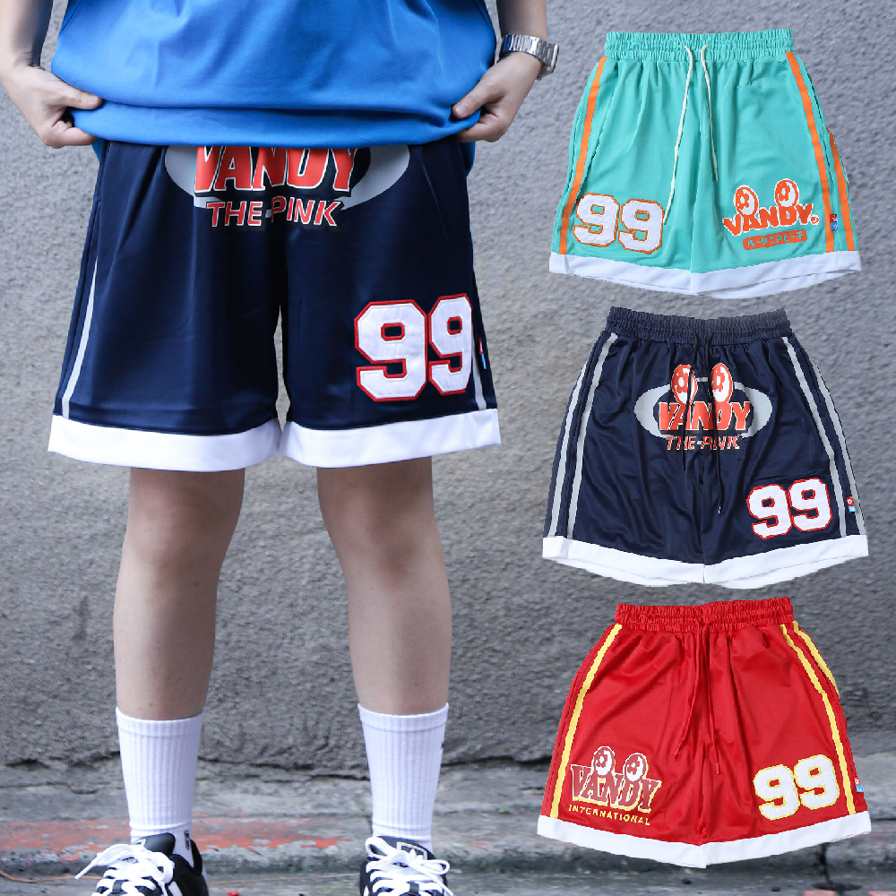 VANDYTHEPINK® 99 SHORTS 藏青 紅 綠 眼睛 印花 刺繡 寬鬆 運動 短褲【VD6056】