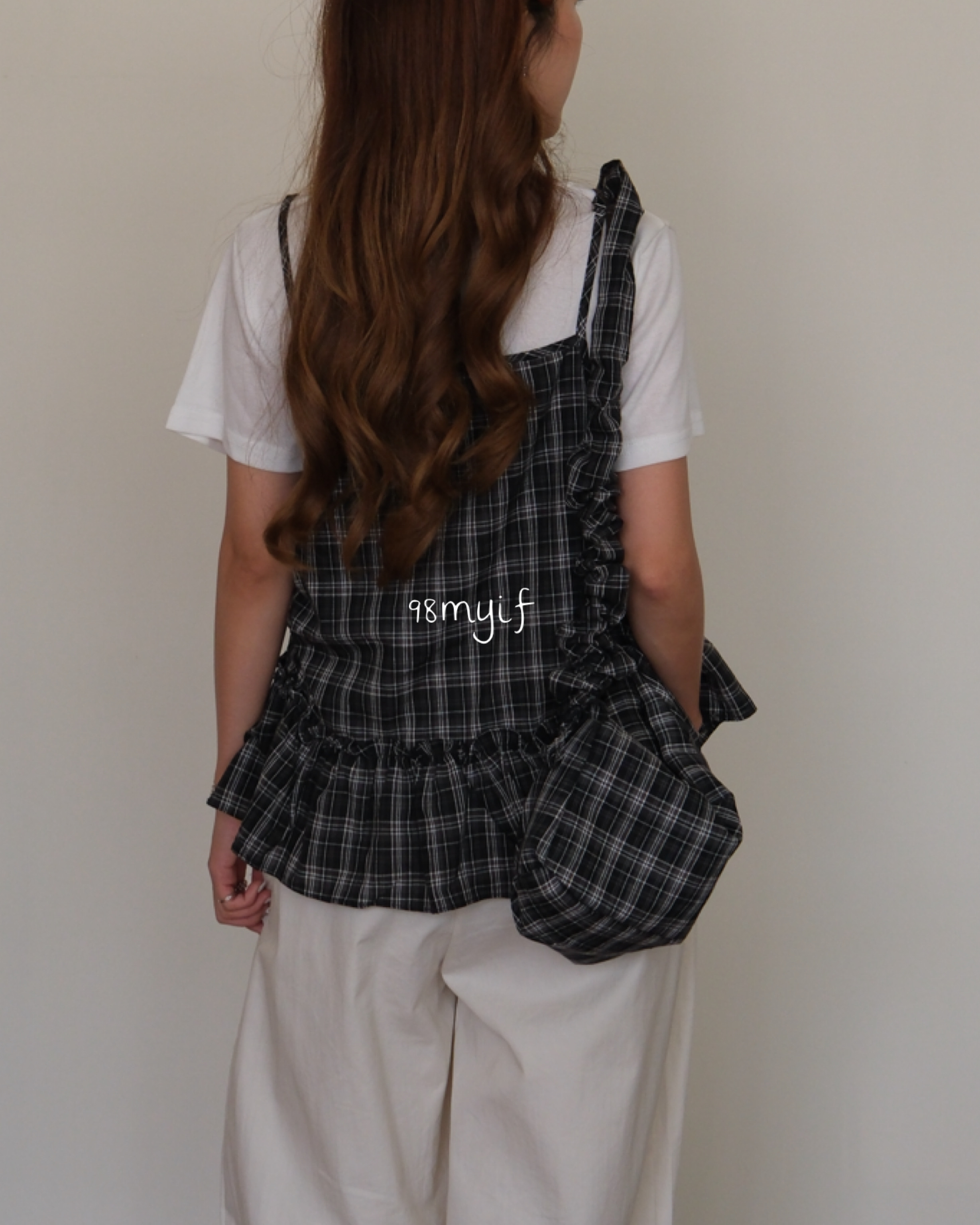 D12 3件套 夏日小清新格子背心 （現貨）