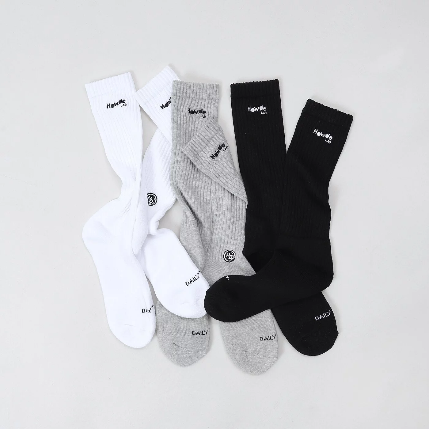 Howde Lab "DAILY+" Essential Logo Socks