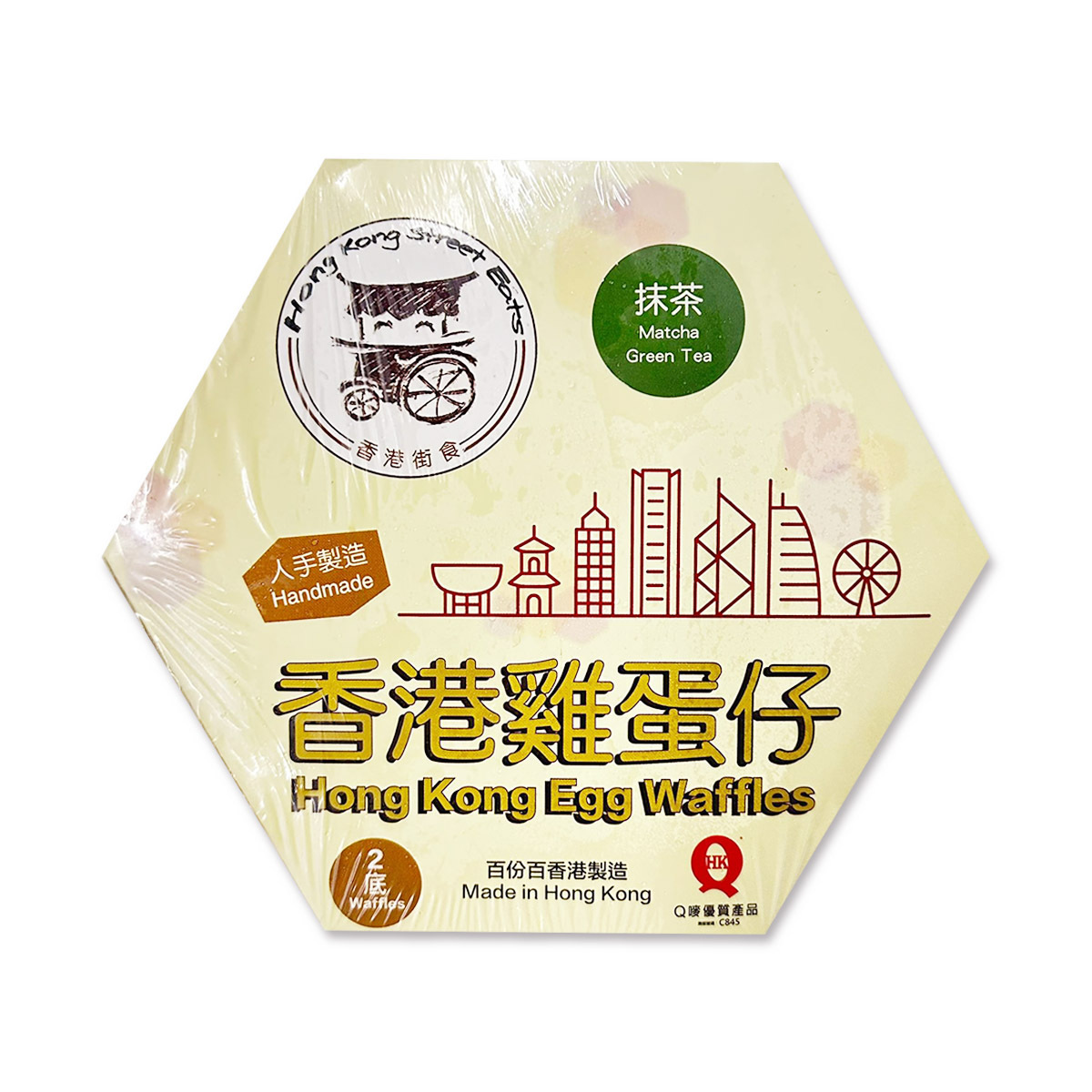 香港街食 - 抹茶雞蛋仔(內有2底)│香港製造│外脆內軟│氣炸(急凍-18度)(06052)