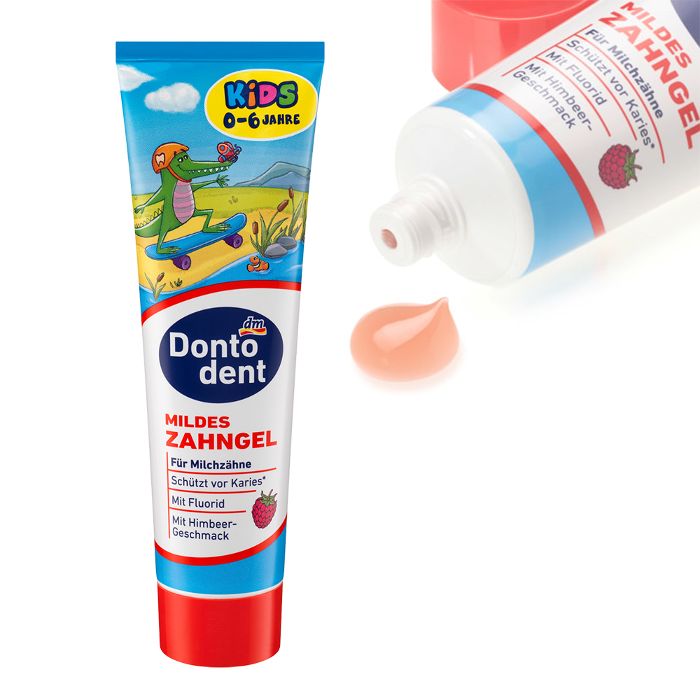德國Dontodent兒童牙膏（覆盆子口味）0-6歲專用