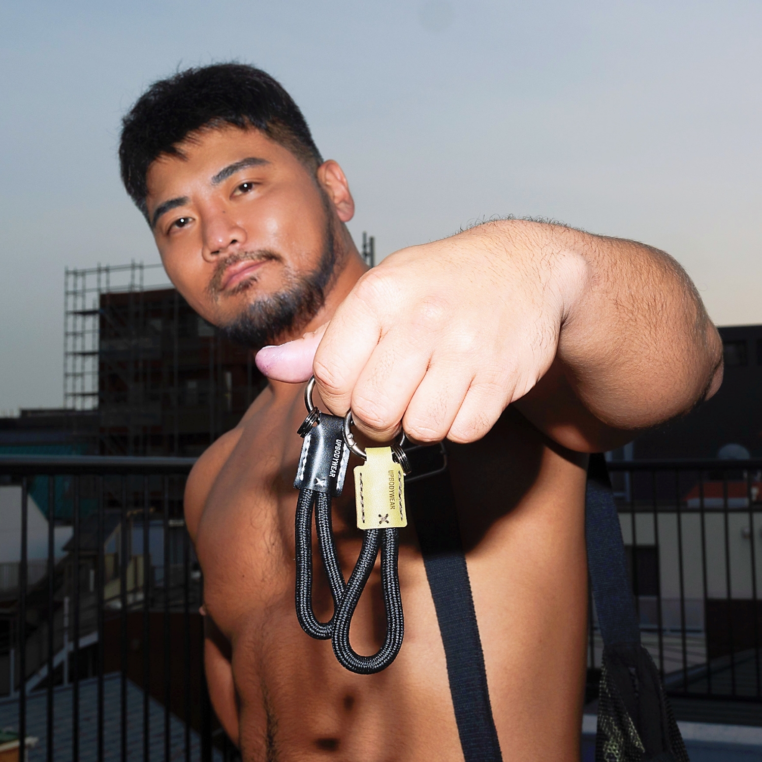 Upbodywear 皮革匙扣 - 軍綠