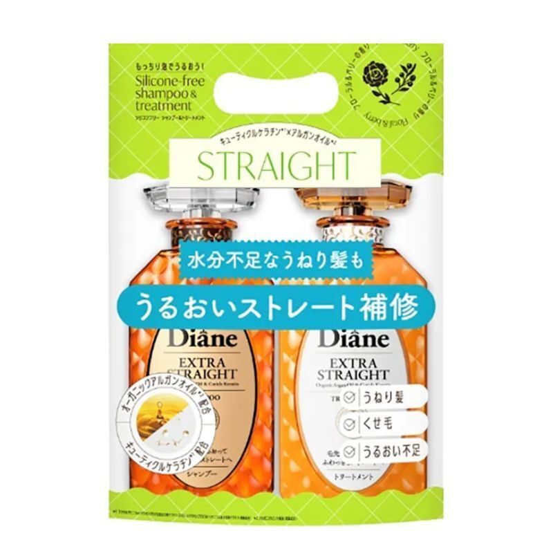 Moist Diane 香水貴油洗髮護髮套裝 順直柔滑 450ml x 2'S (Barcode: 4580632122135)