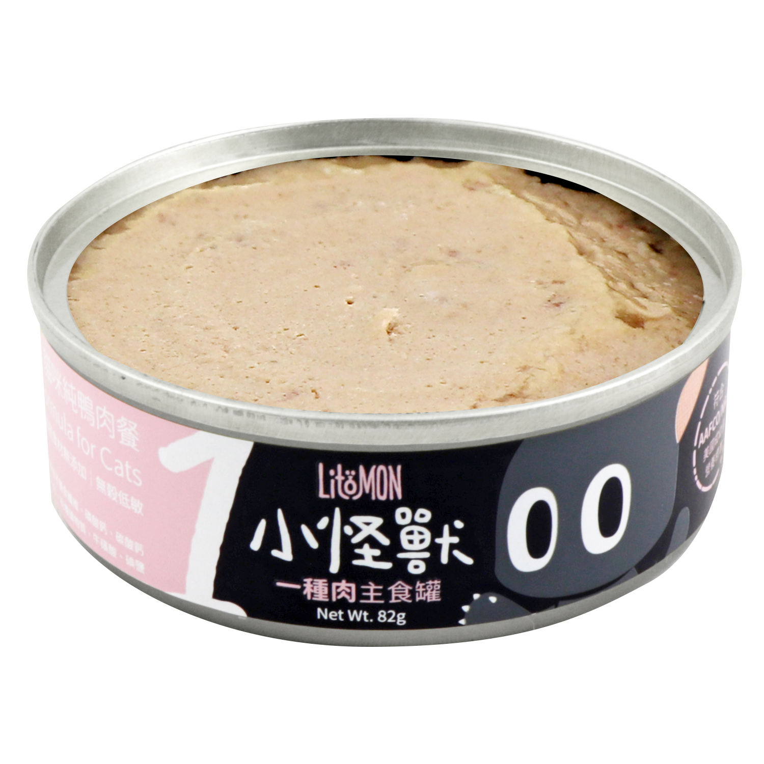 怪獸部落 貓用無膠主食罐 - 純鴨肉 (82g)