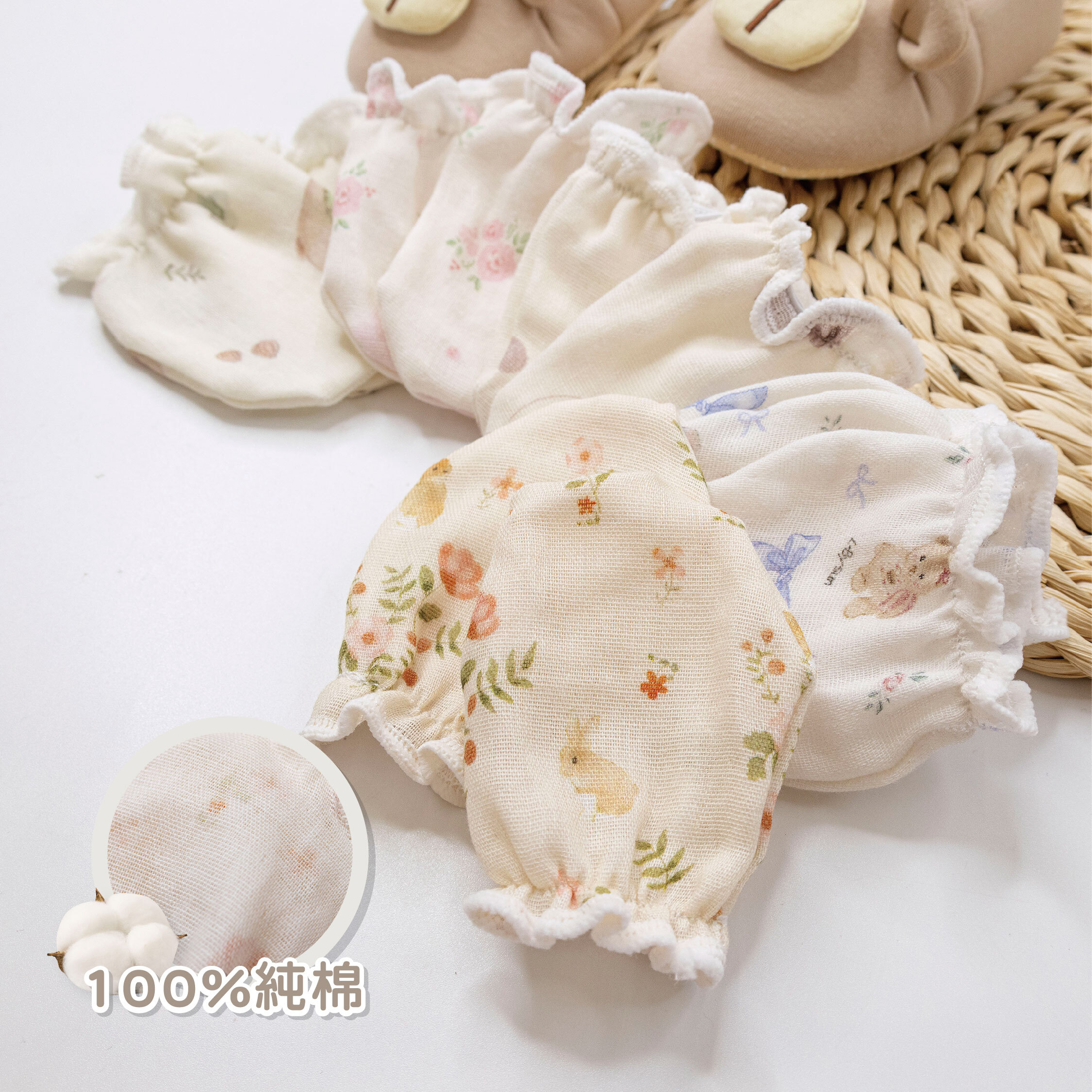 【JB0462】MIT純棉手繪寶寶手套(兩雙一組)＊五款