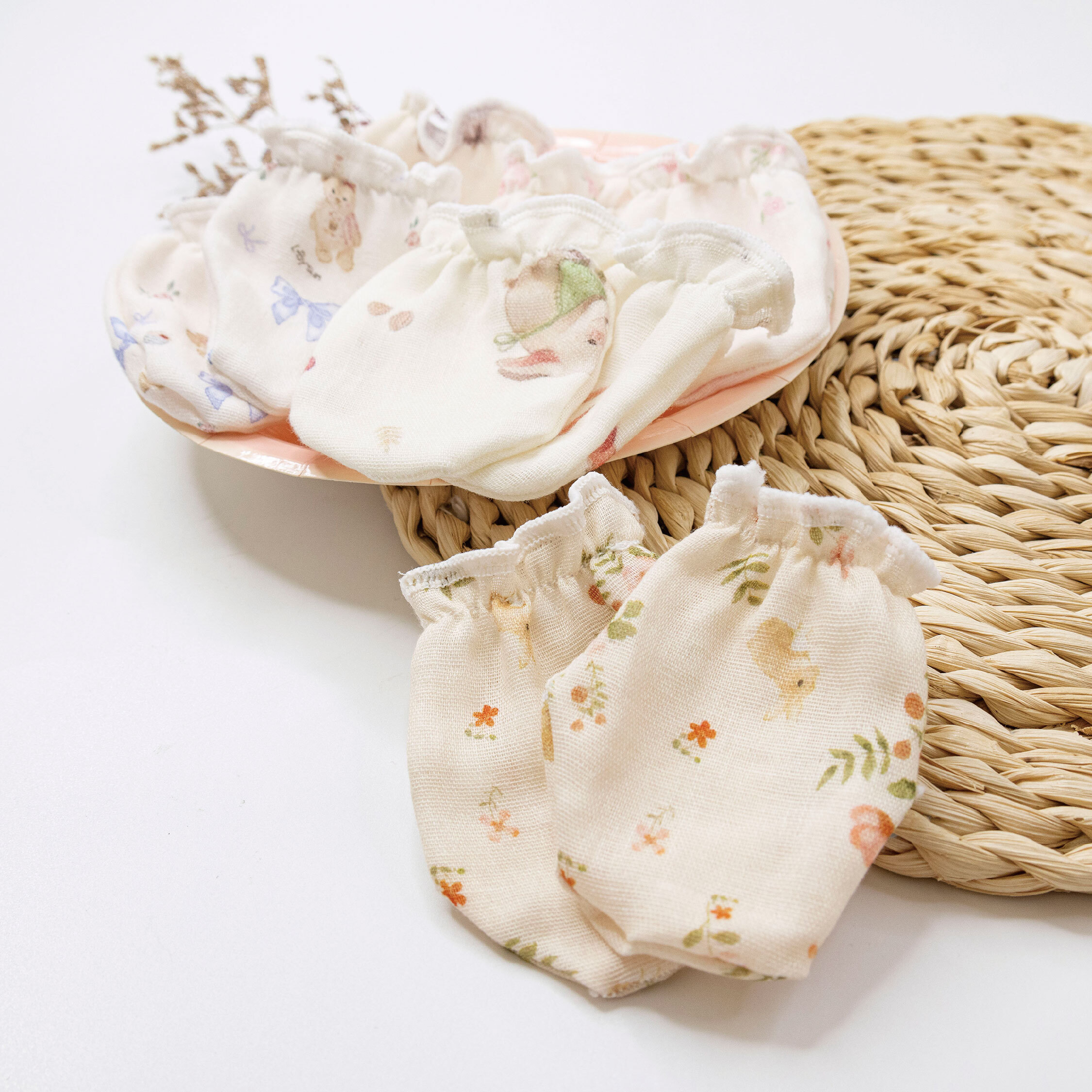 【JB0462】MIT純棉手繪寶寶手套(兩雙一組)＊五款