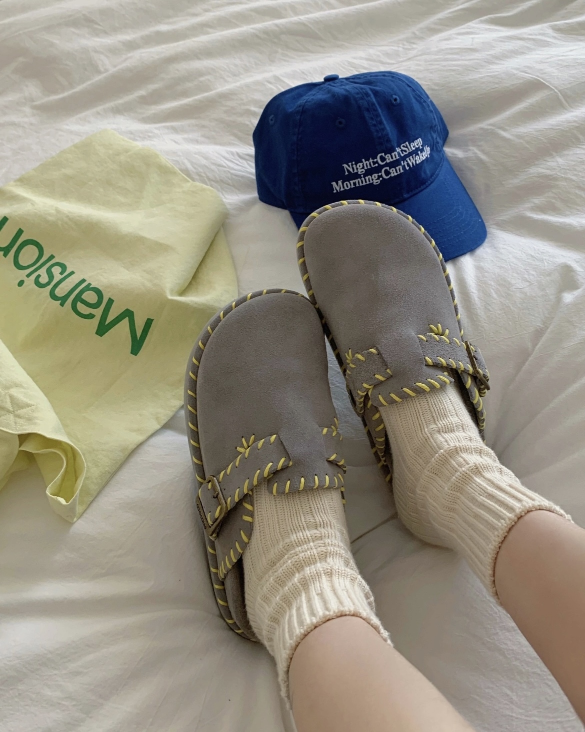 <西班牙設計師品牌🇪🇸>Cool Chap 撞色 縫線 麂皮 拖鞋 勃肯鞋