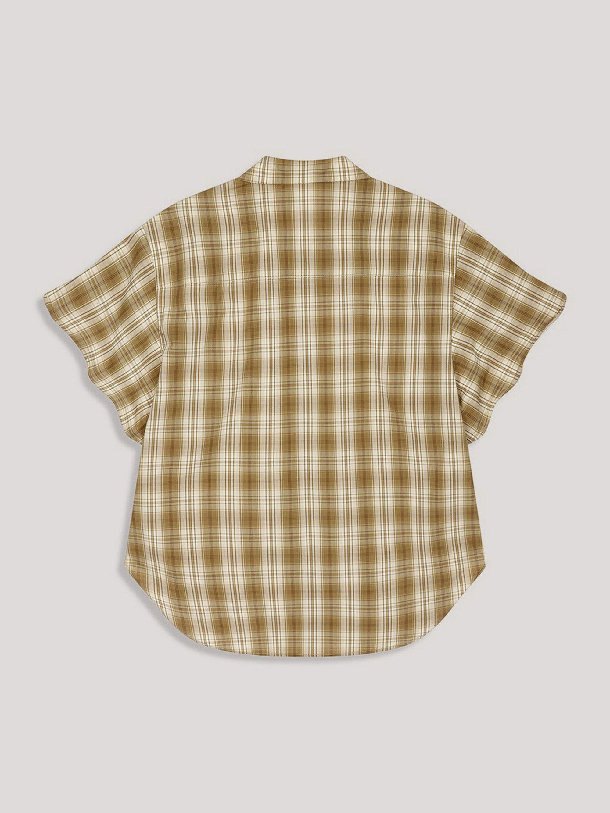 OPEN YY WIRE-CUFF CHECK SHIRT 上衣