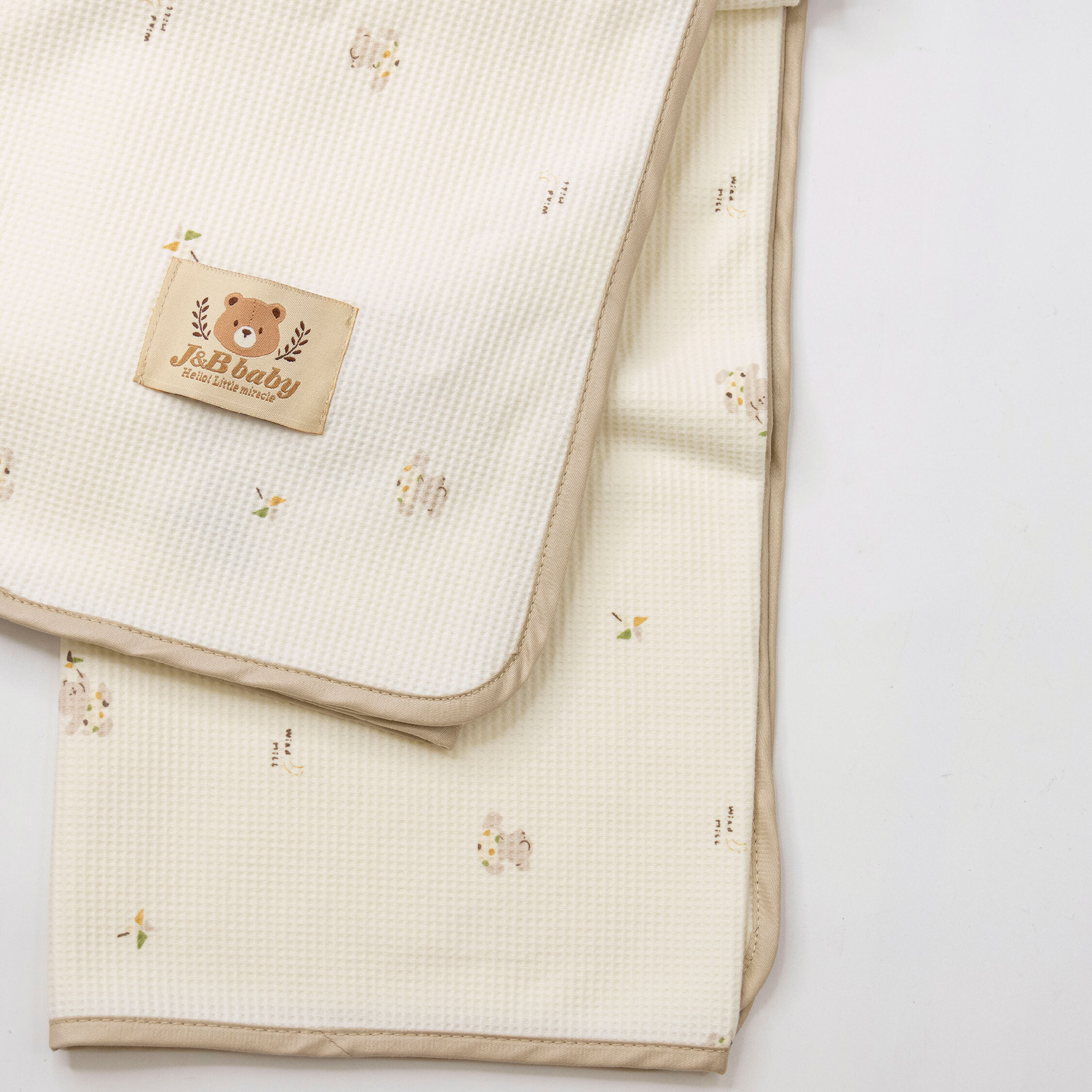 【JB0455】MIT風車小熊華夫格四季蓋被