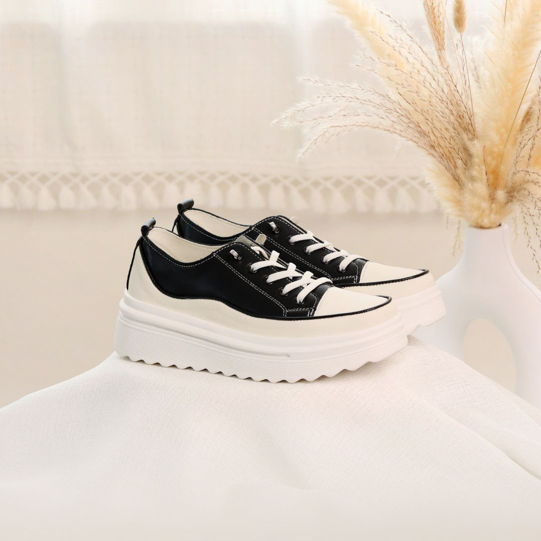 布萊爾・真皮厚底鞋 女神黑(真皮女鞋/無痛增高/真皮厚底鞋)