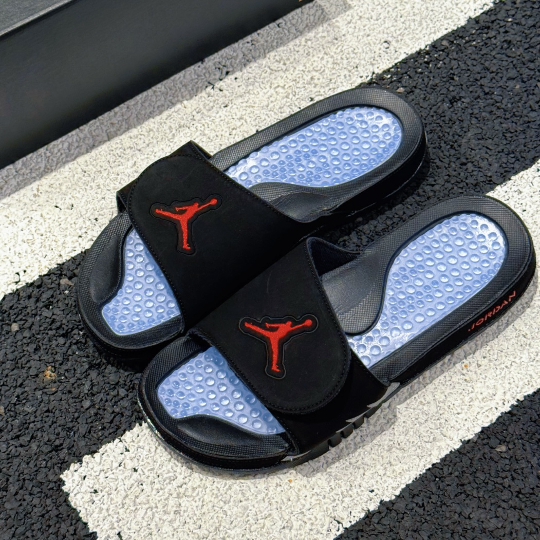 Nike Jordan Hydro V Retro 黑藍紅 魔鬼氈 防水拖鞋 喬丹