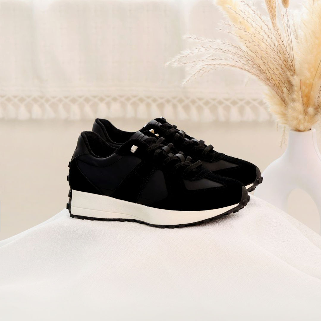 波妮・運動休閒鞋 女神黑(真皮女鞋/休閒鞋/不磨腳)