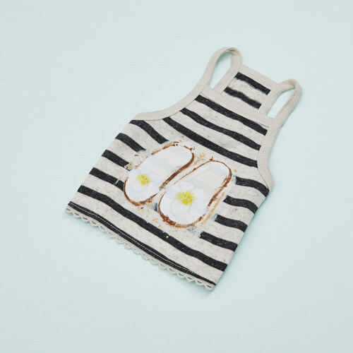 Louisdog 夏日拖鞋印花細肩帶上衣