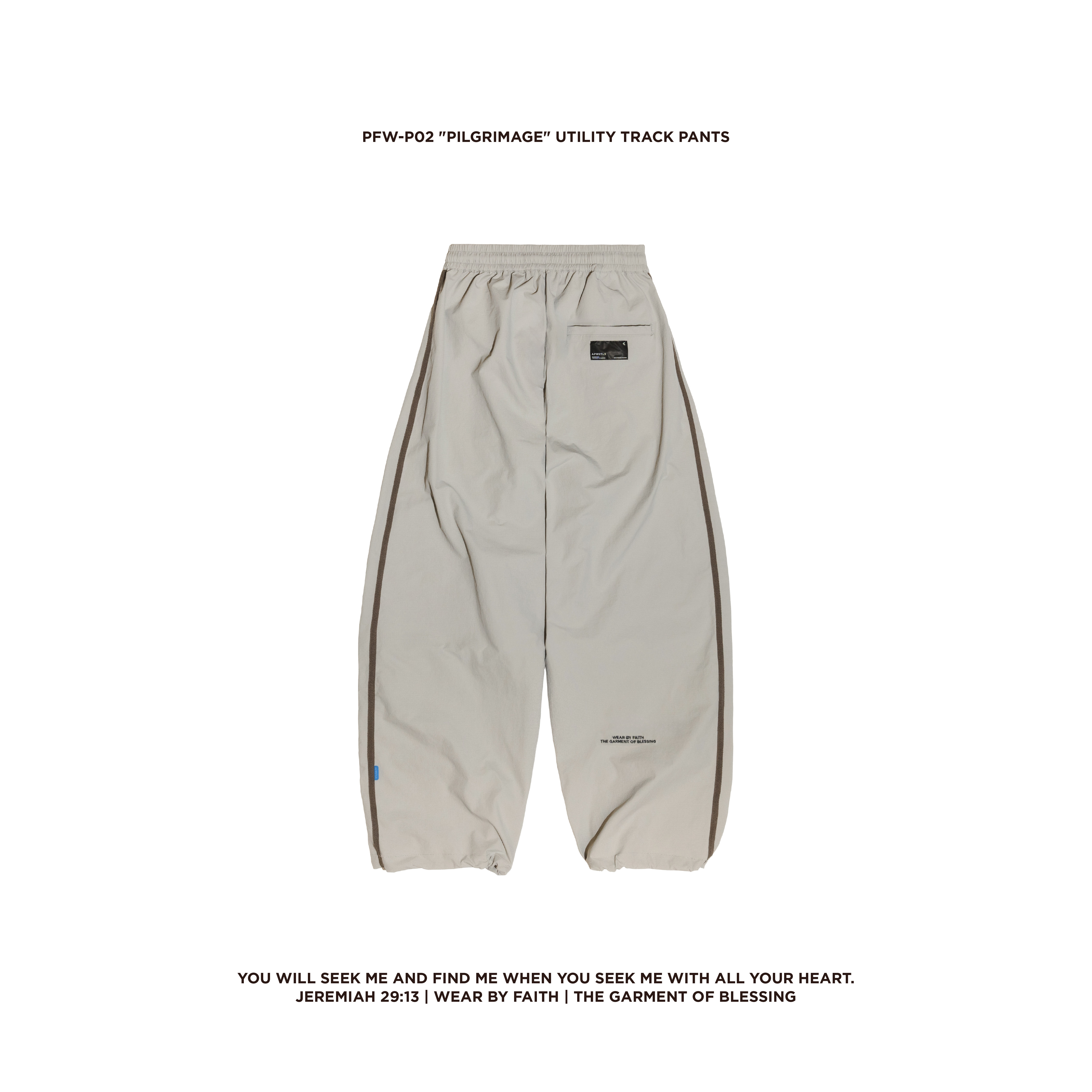 PFW-P02 "Pilgrim(A)ge" Utility Track Pants - 淺灰 L-Gray