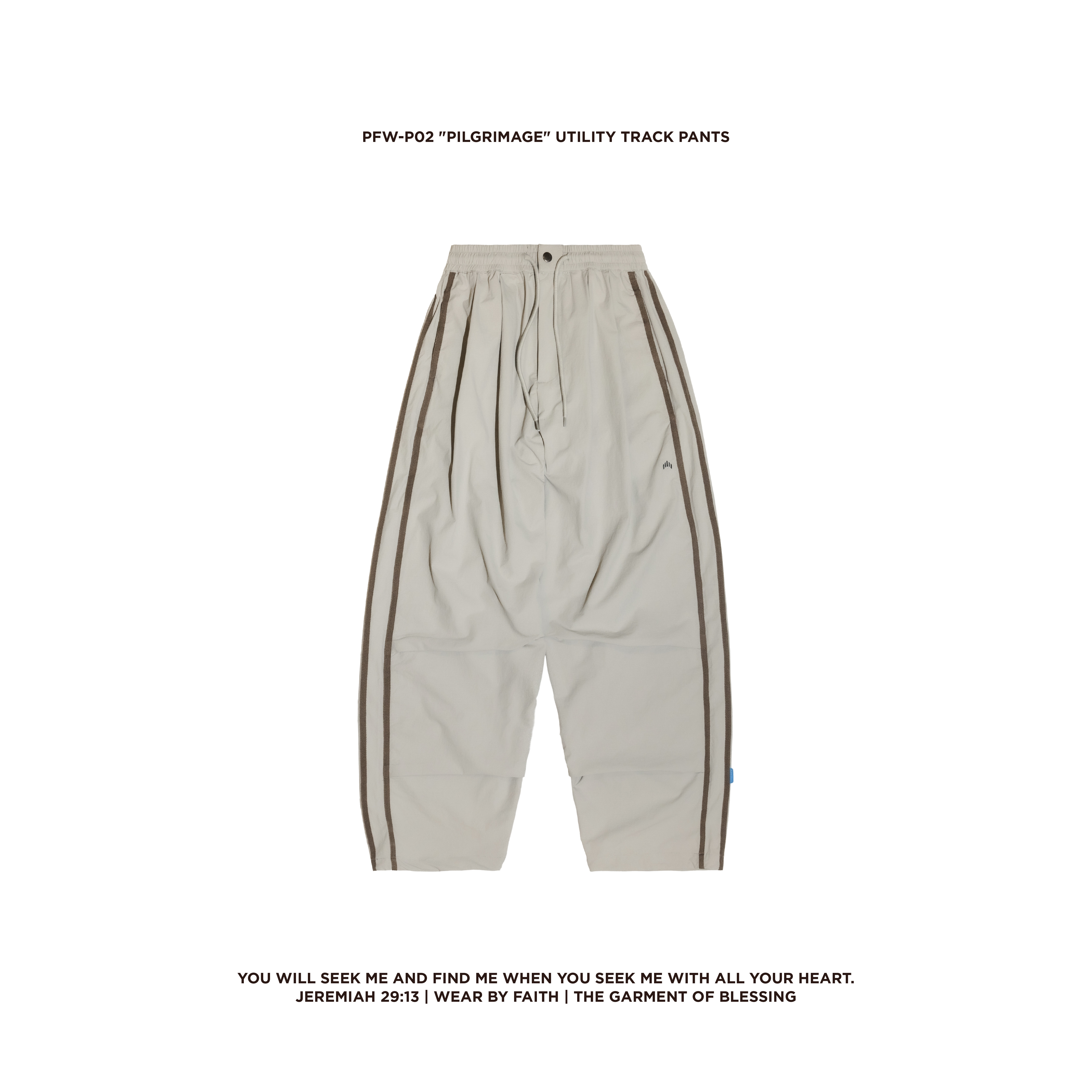 PFW-P02 "Pilgrim(A)ge" Utility Track Pants - 淺灰 L-Gray