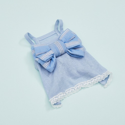 Louisdog 義大利絲緞蝴蝶結無袖上衣