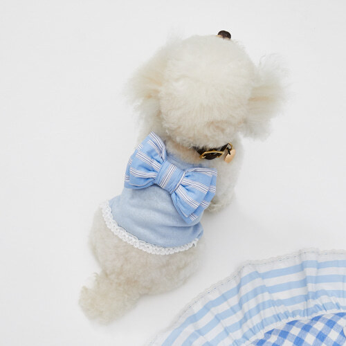 Louisdog 義大利絲緞蝴蝶結無袖上衣