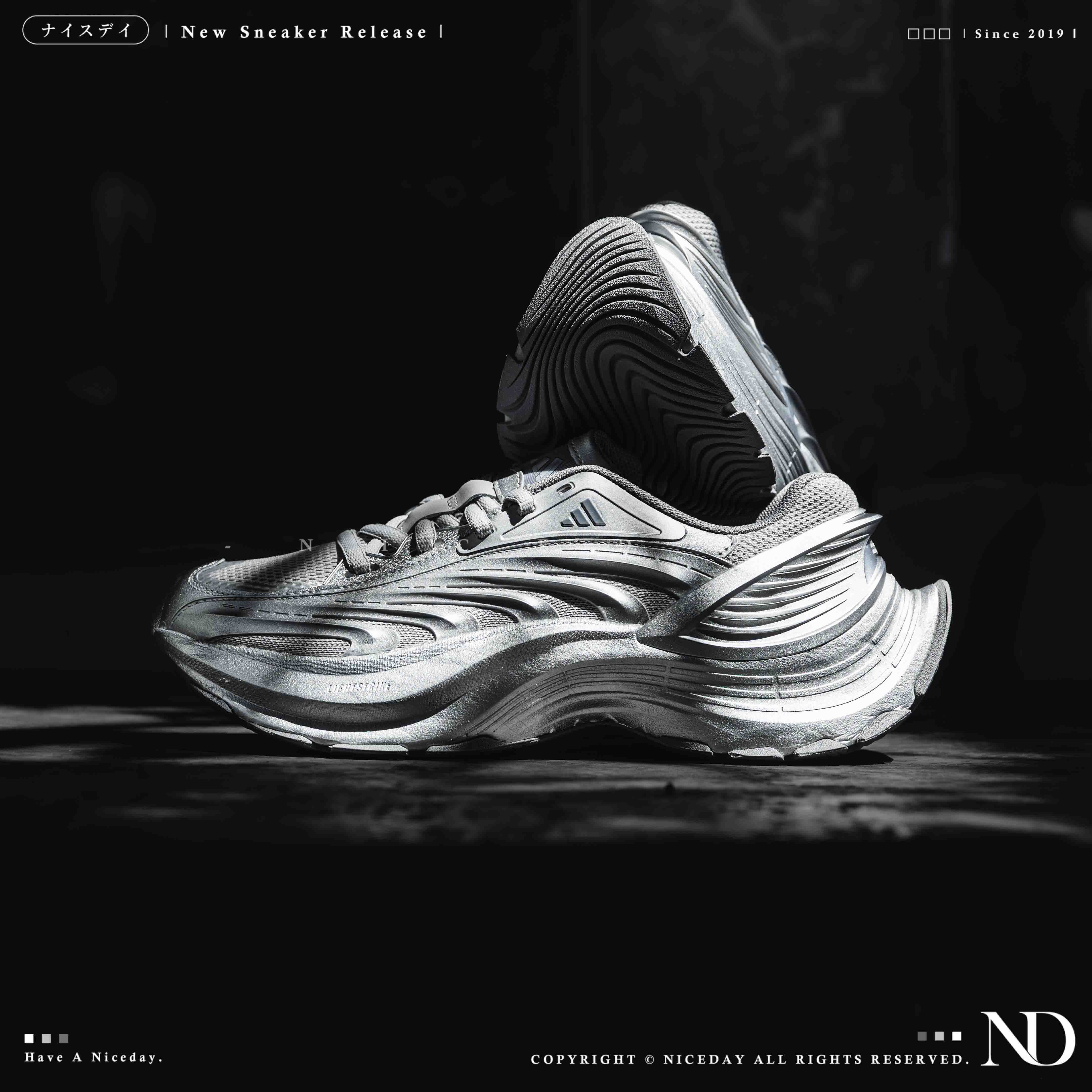 NICEDAY 代購 Adidas XLG MTW DARK GREY 灰銀 做舊 銀色 反光 灰 銀 機甲鞋 IH1574