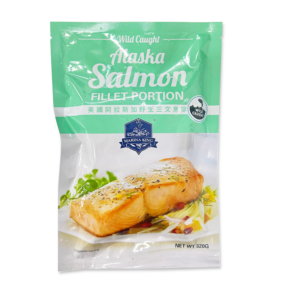 美國阿拉斯加野生三文魚柳(急凍) (約300-320克) #海鮮 #香煎三文魚 #Omage-3 #高蛋白質 #低脂肪 *新舊包裝隨機出貨
