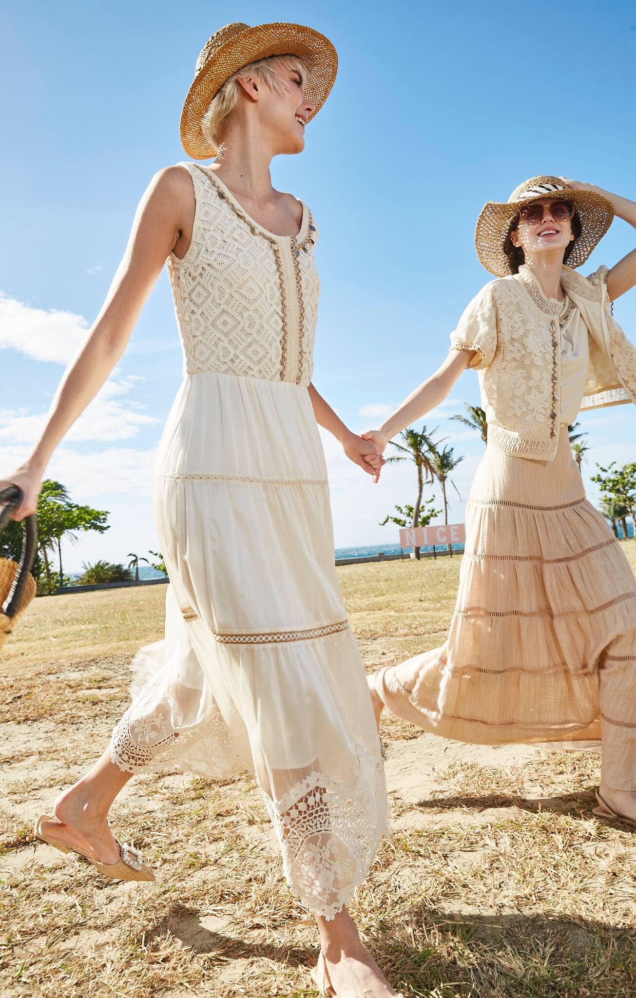 BD10077E1 浮雕花園編織沙灘度假蛋糕長洋