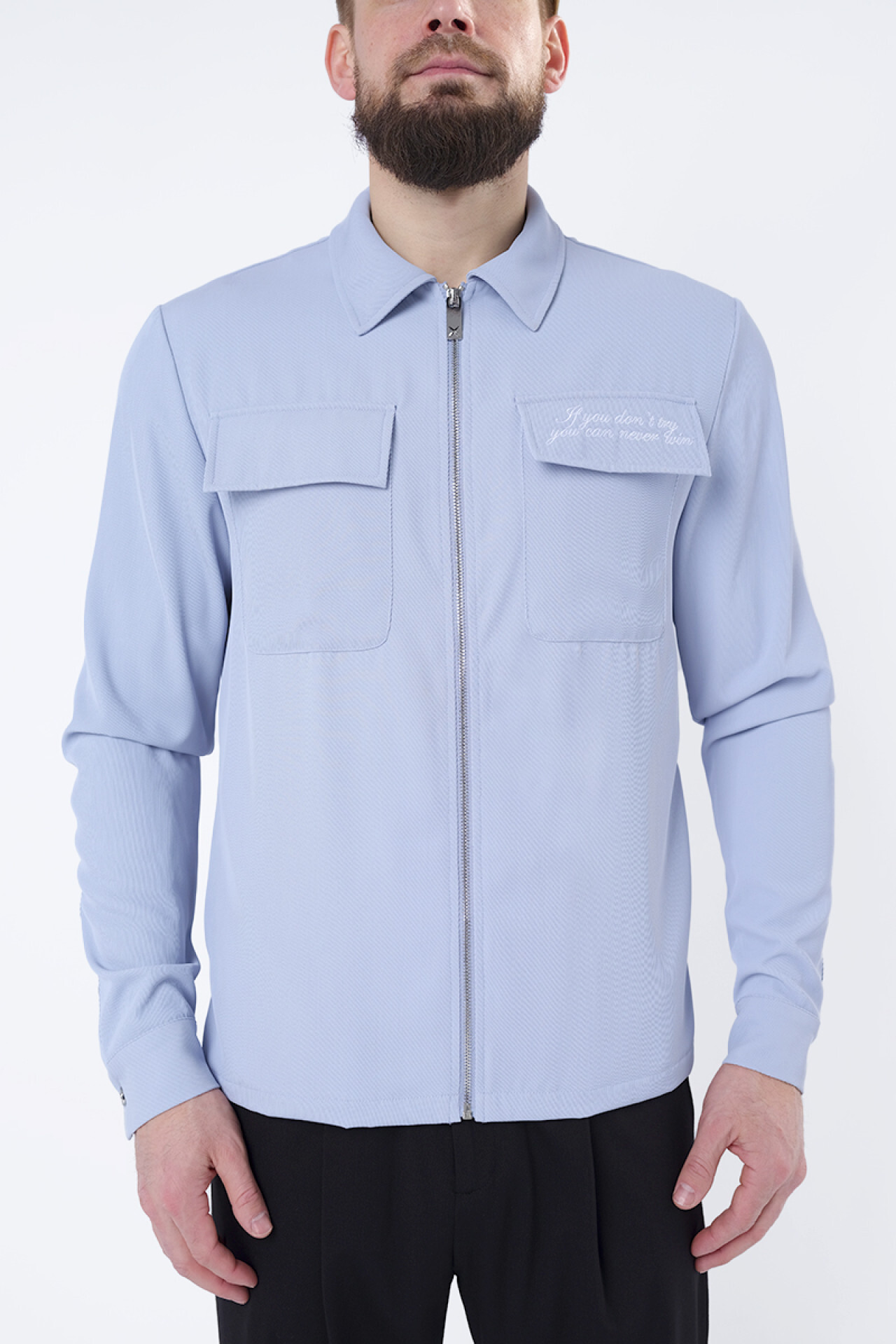 【RICHMOND X】帶領襯衫拉鍊外套