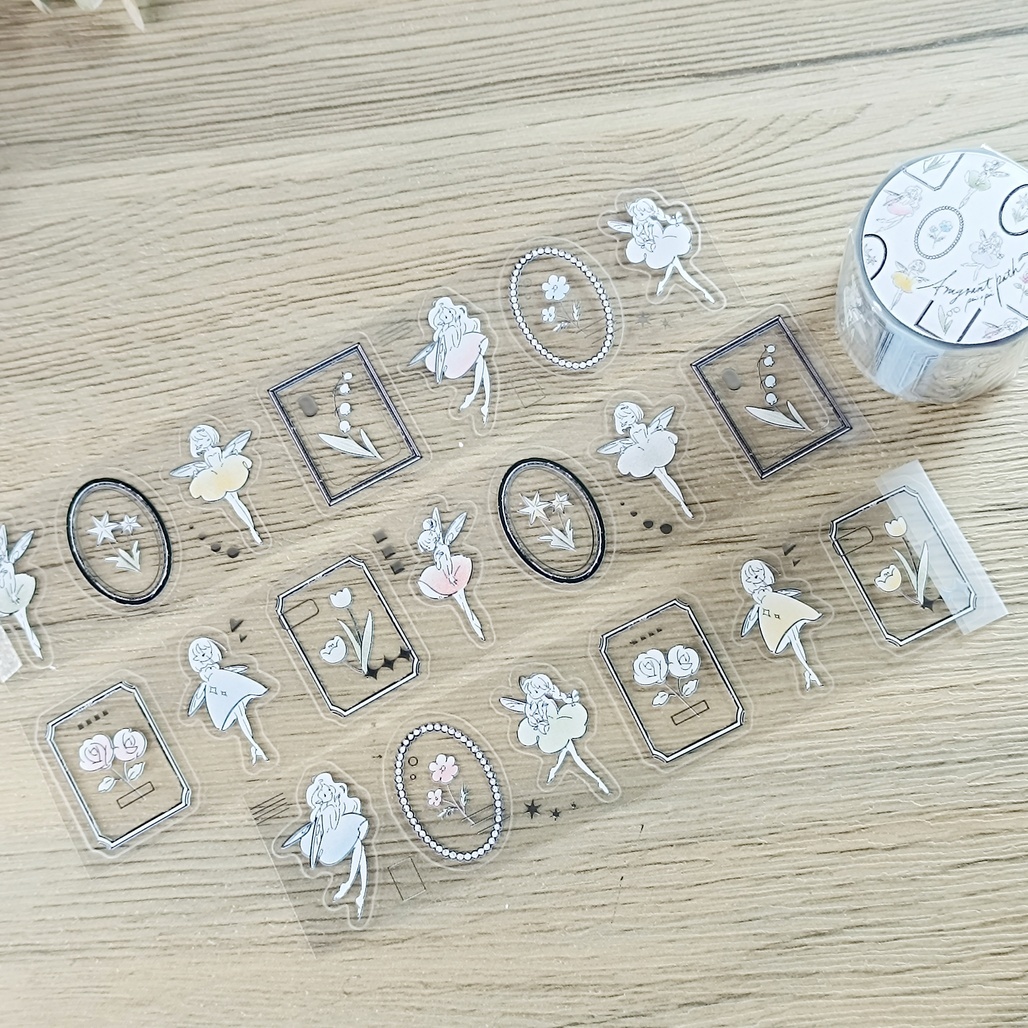 Pei+Pei．幽香小徑 3.5cm割型燙銀亮面PET膠帶 <整捲/分裝>