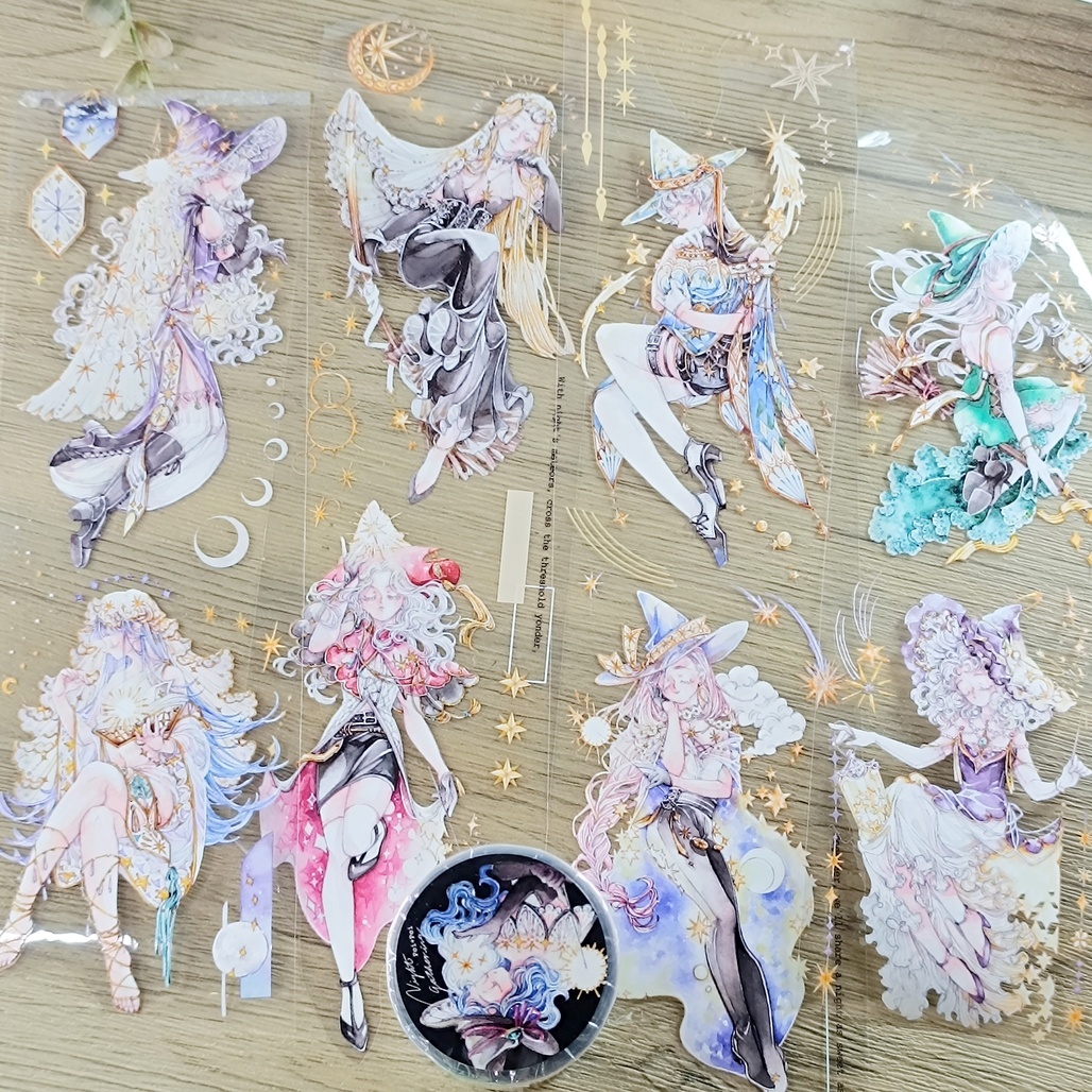 Pei+Pei．黑夜集會 8cm亮面PET膠帶 <整捲/分裝>