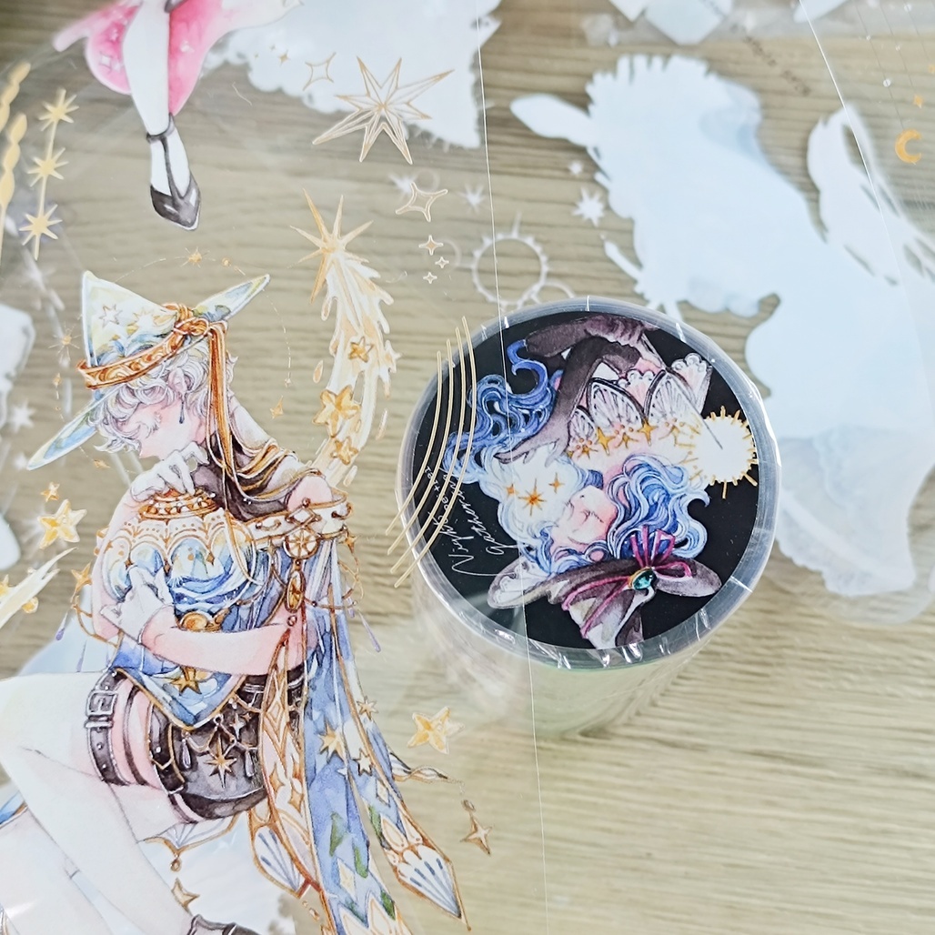 Pei+Pei．黑夜集會 8cm亮面PET膠帶 <整捲/分裝>