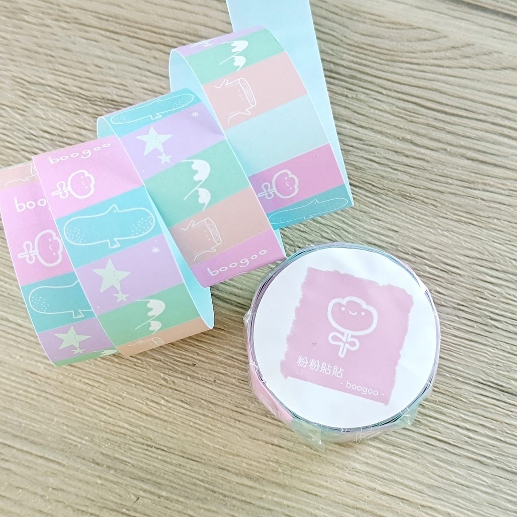 boogoo．粉粉貼貼 標籤機貼紙膠帶 <整捲/分裝>