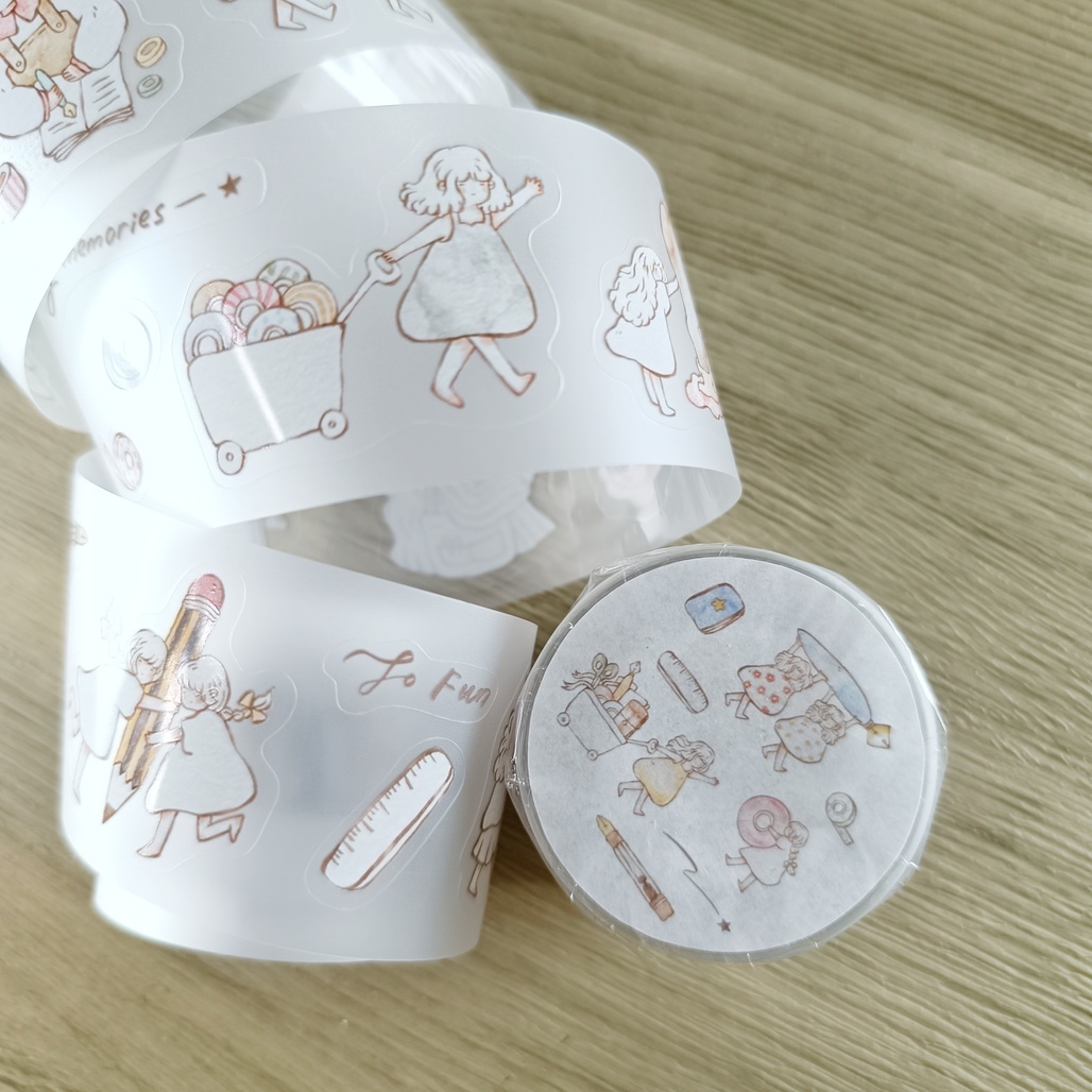 sho 小确幸．Stationery Friends 4cm割型霧面PET膠帶 <整捲/分裝>
