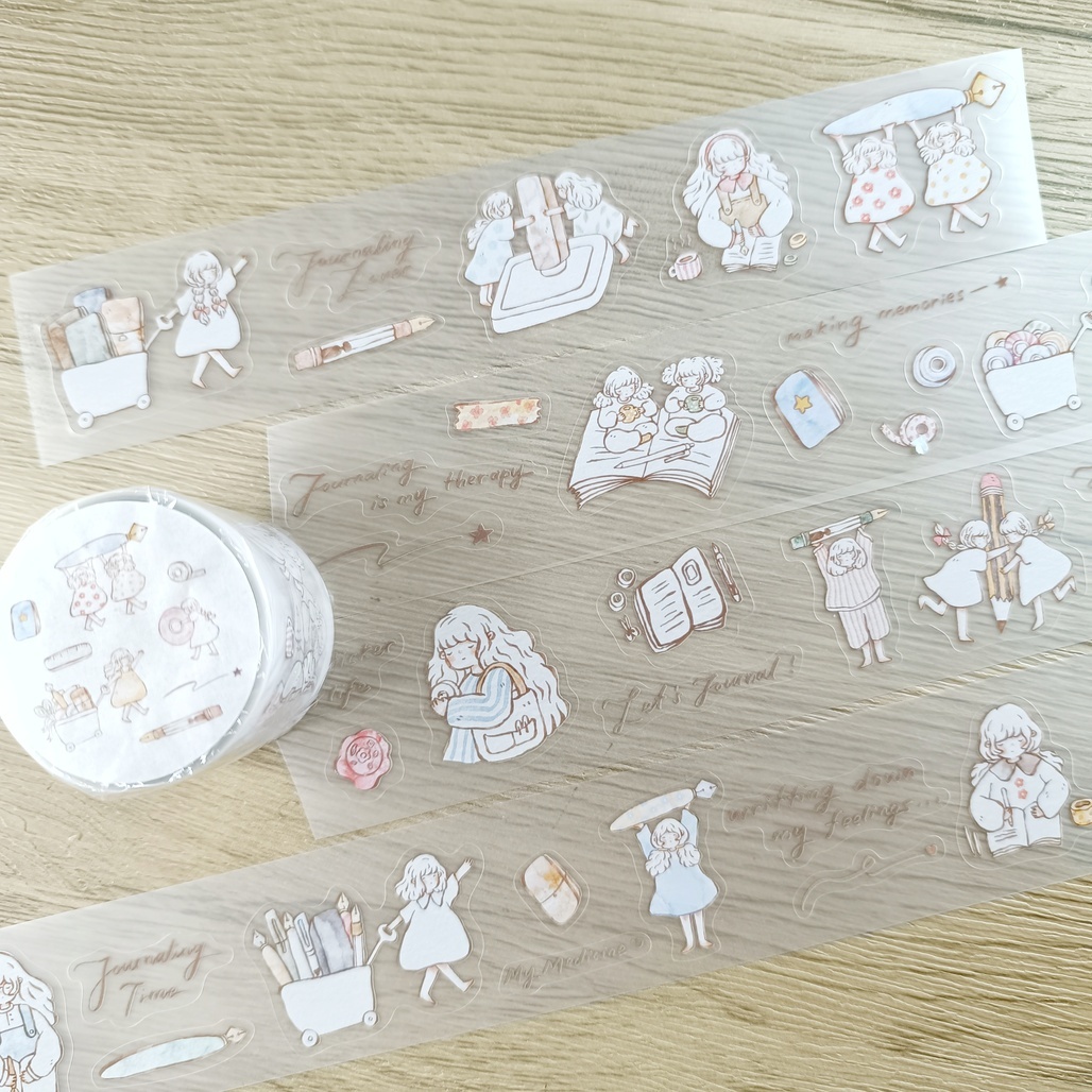 sho 小确幸．Stationery Friends 4cm割型霧面PET膠帶 <整捲/分裝>