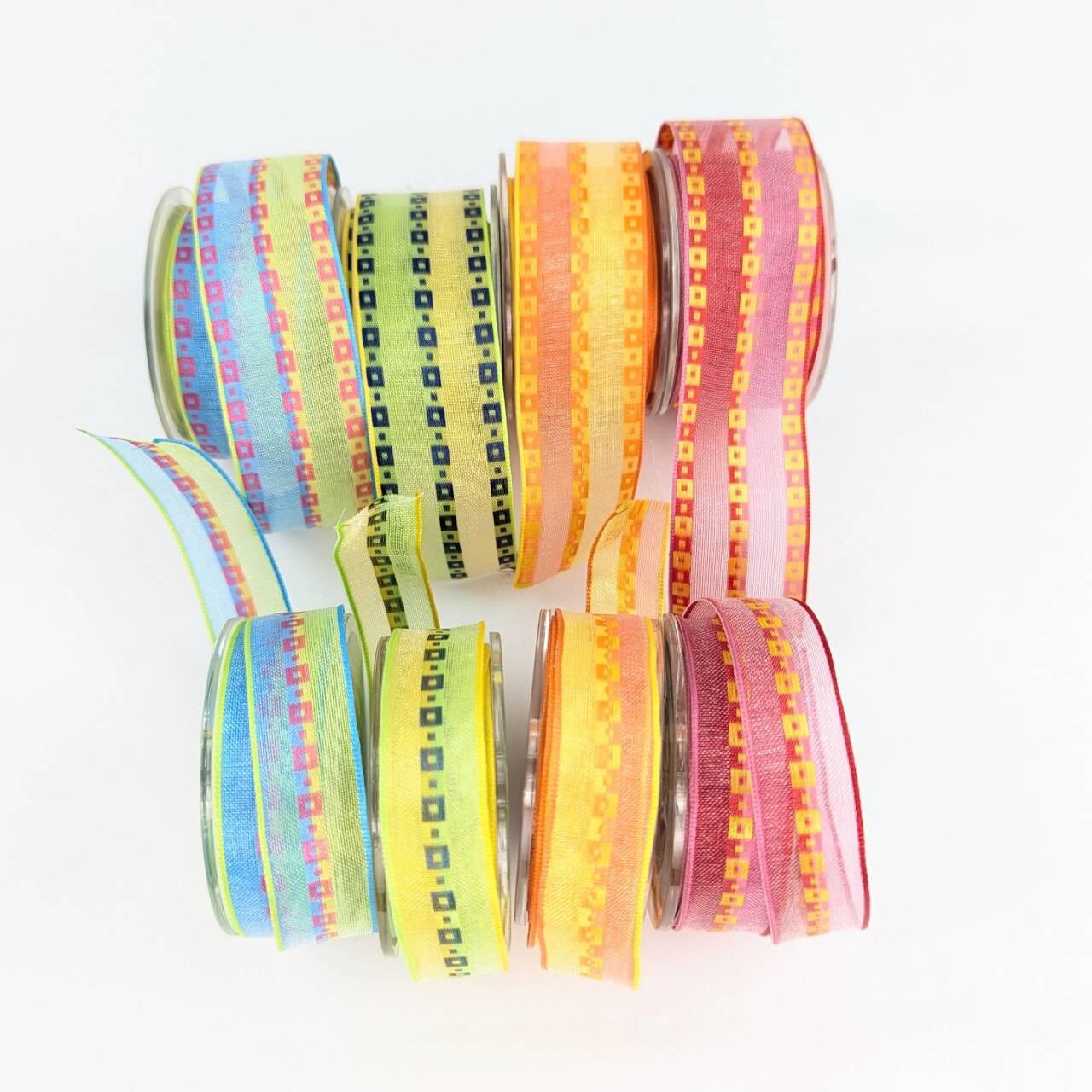 方格點點提花/鐵絲/兩款寬度