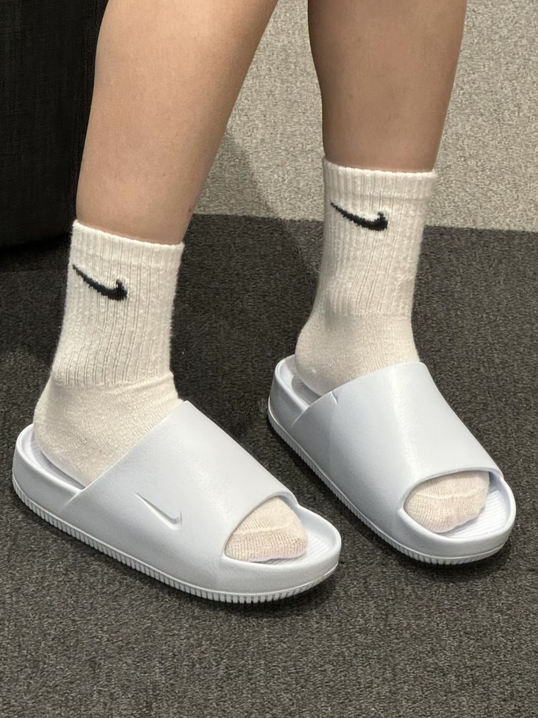 <海外限定色💙>Nike Calm Slide  拖鞋 海鹽藍 女生