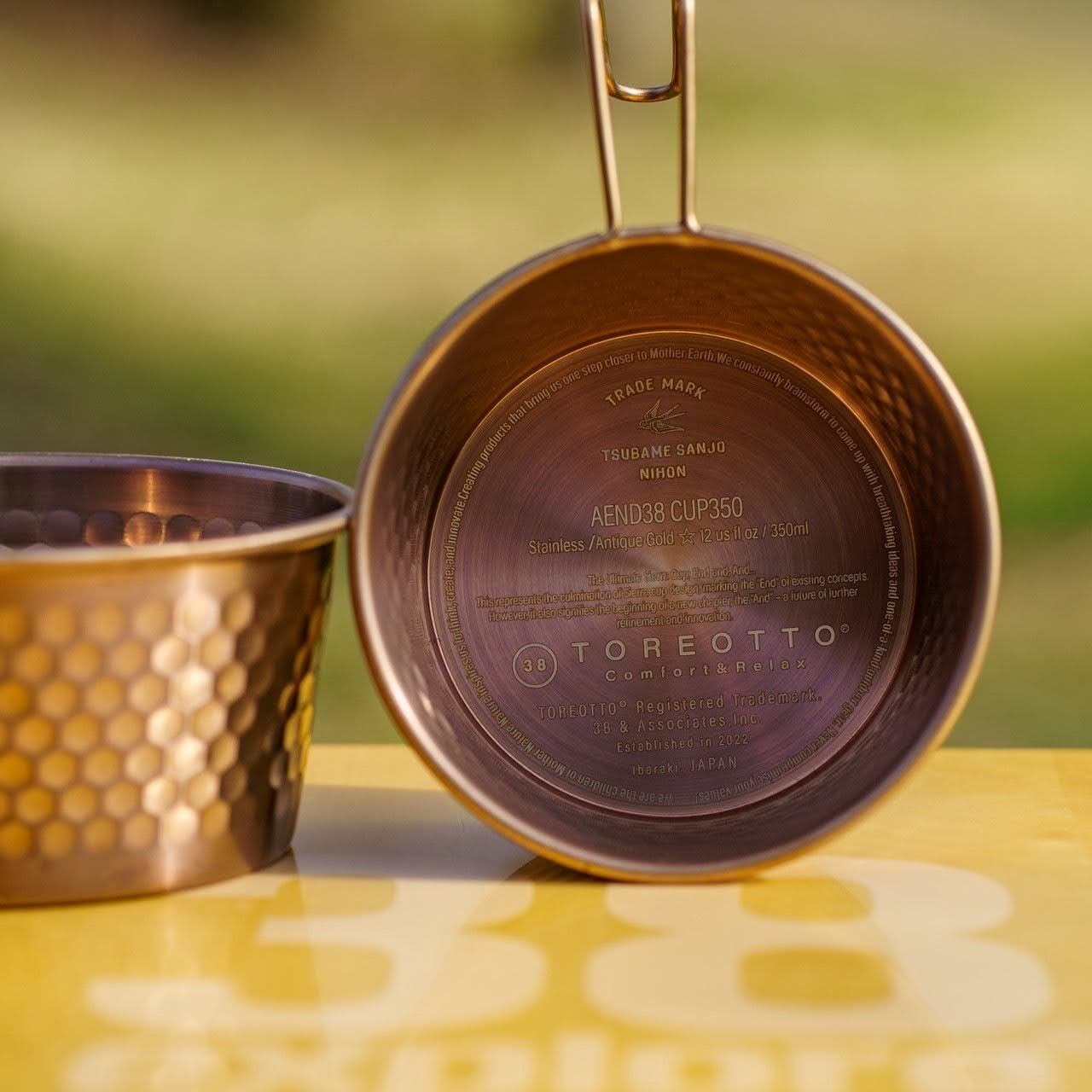38explore TOREOTTO AEND38 CUP350 錘紋古銅金雪拉碗/350ml