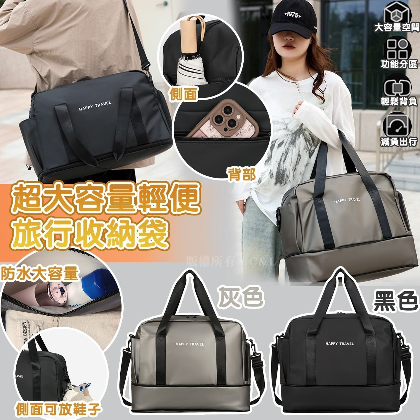 超大容量輕便旅行收納袋