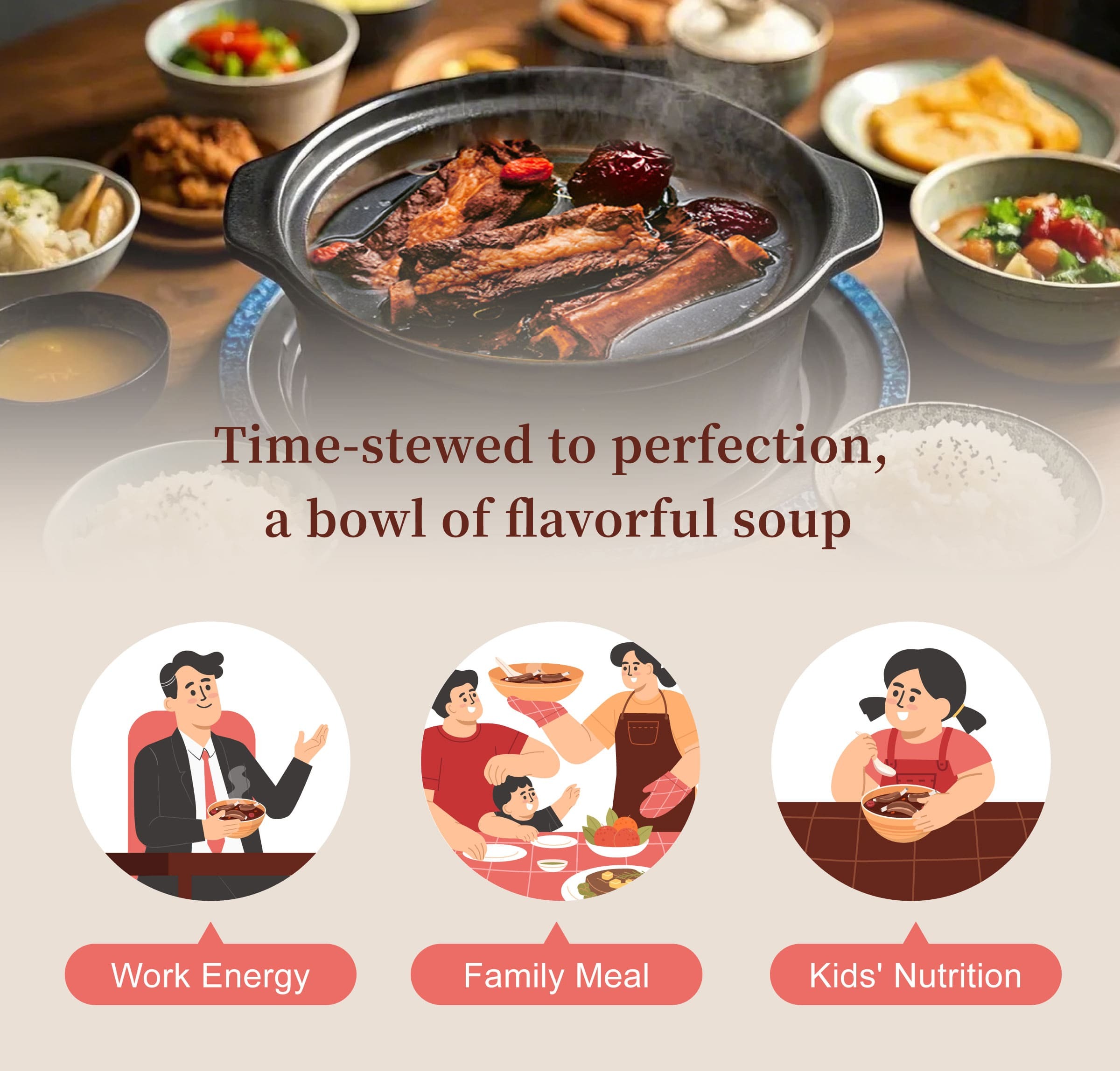 Dengyi Ribs Stew Herbal Soup Kit Suitable For