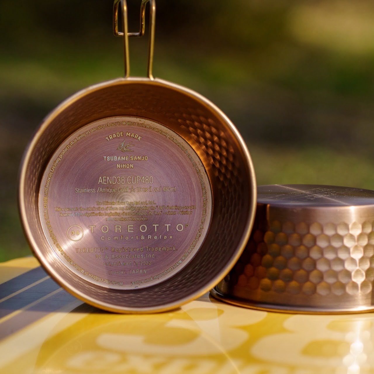 38explore TOREOTTO AEND38 錘紋古銅金雪拉碗/480ml