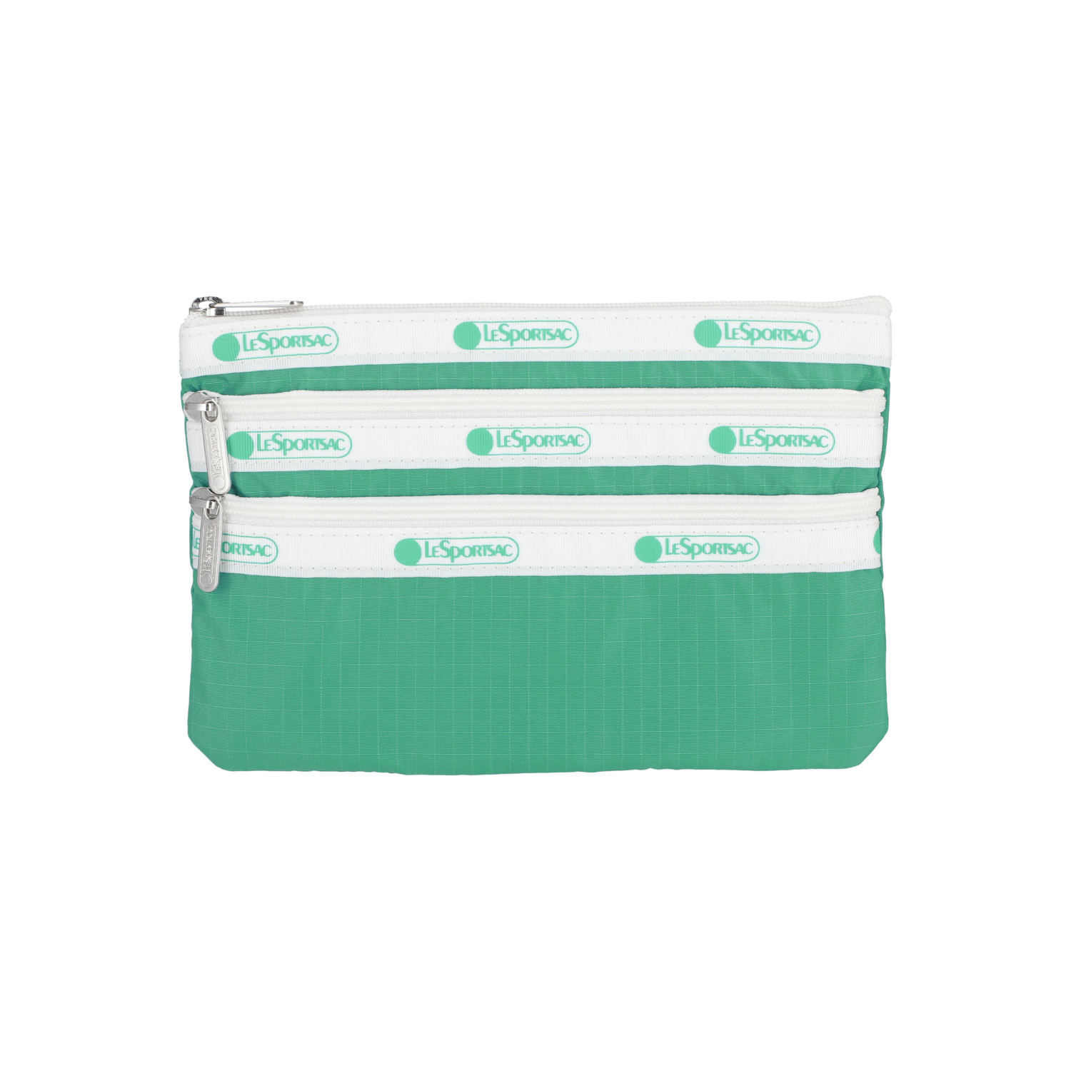 三拉鍊化妝袋 (SPECTATOR KELLY GREEN)